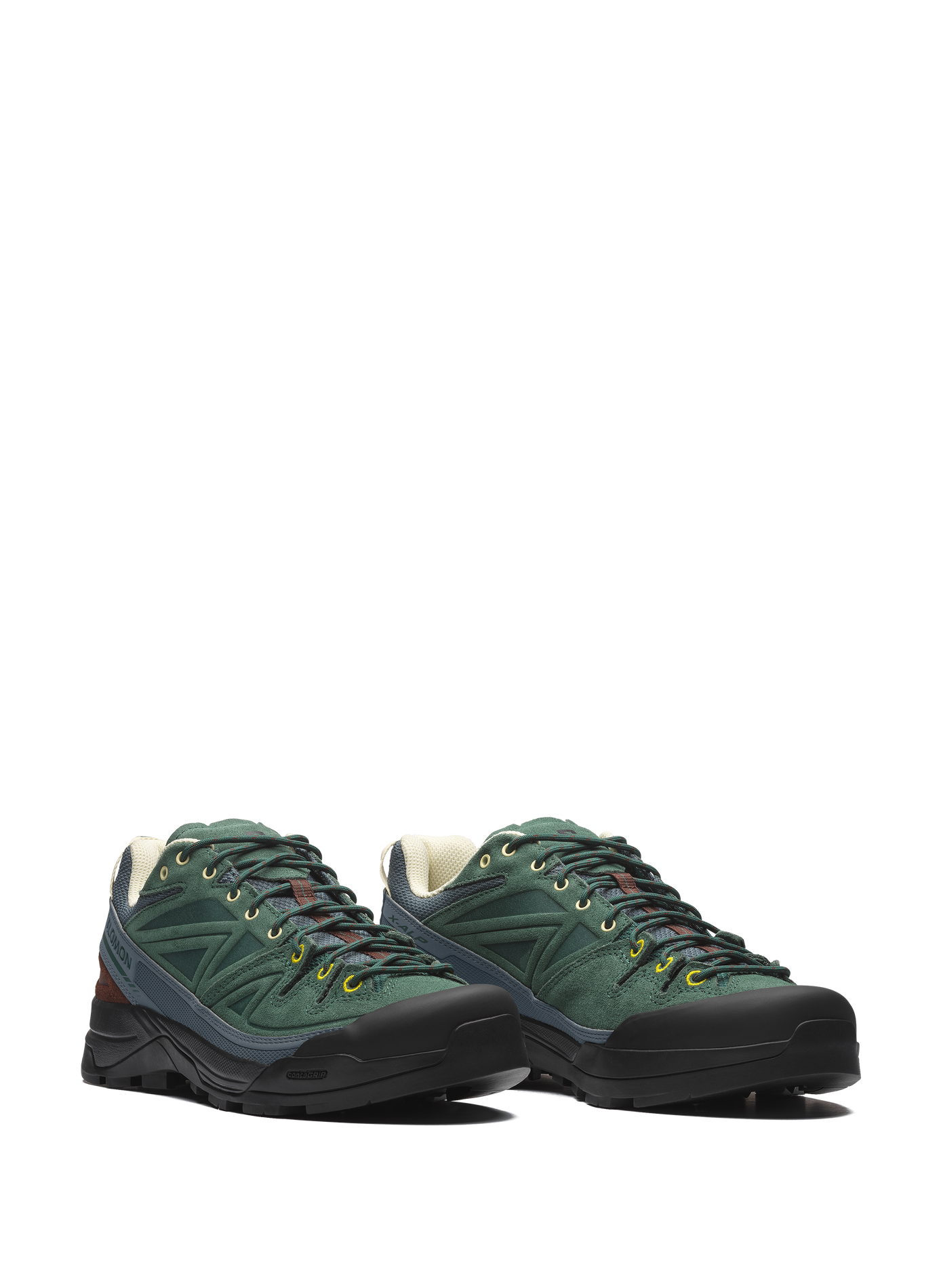 Baskets basses en cuir SALOMON Vert
