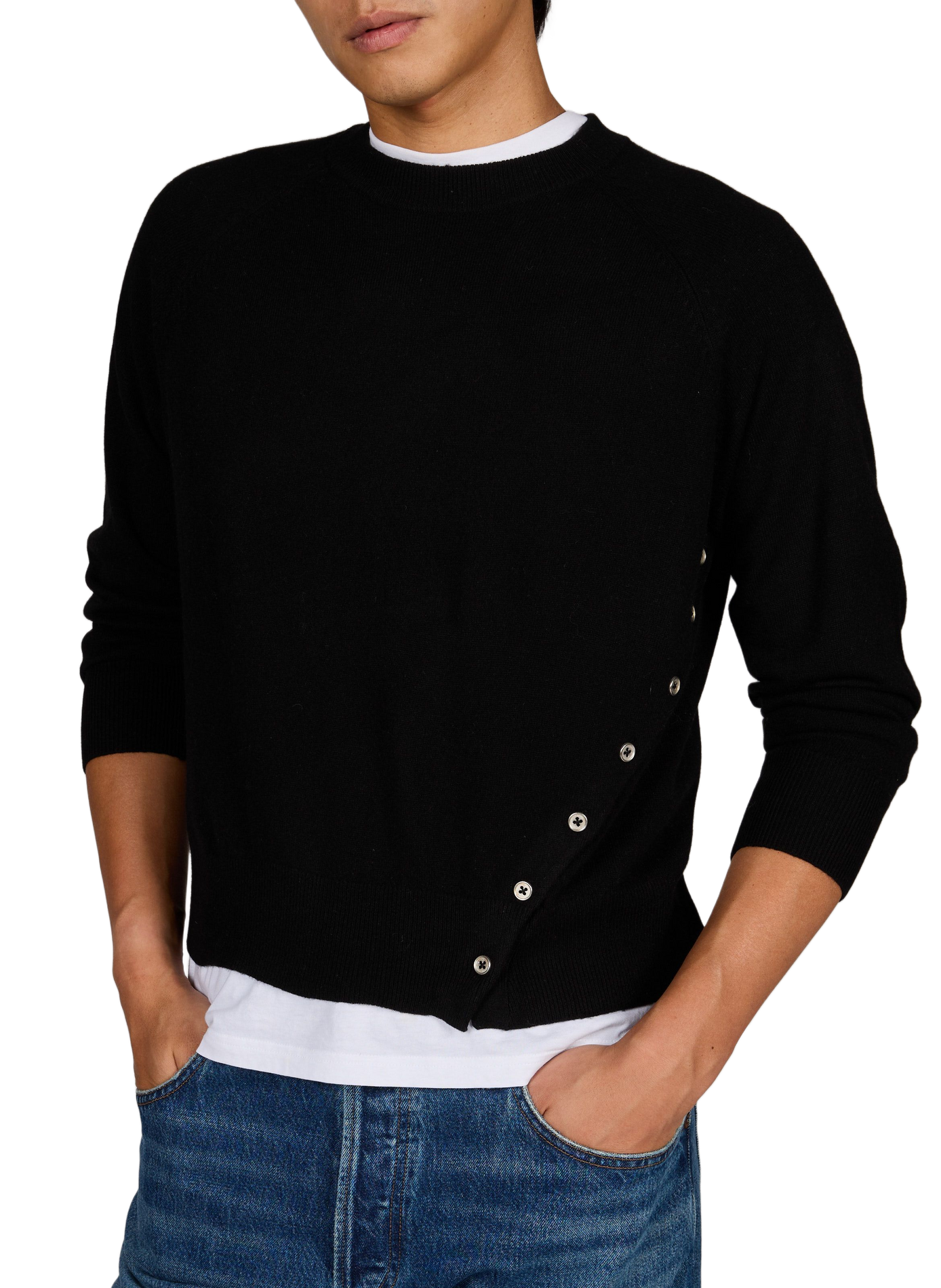 Round-neck wool and cashmere jumper CARRER Blue