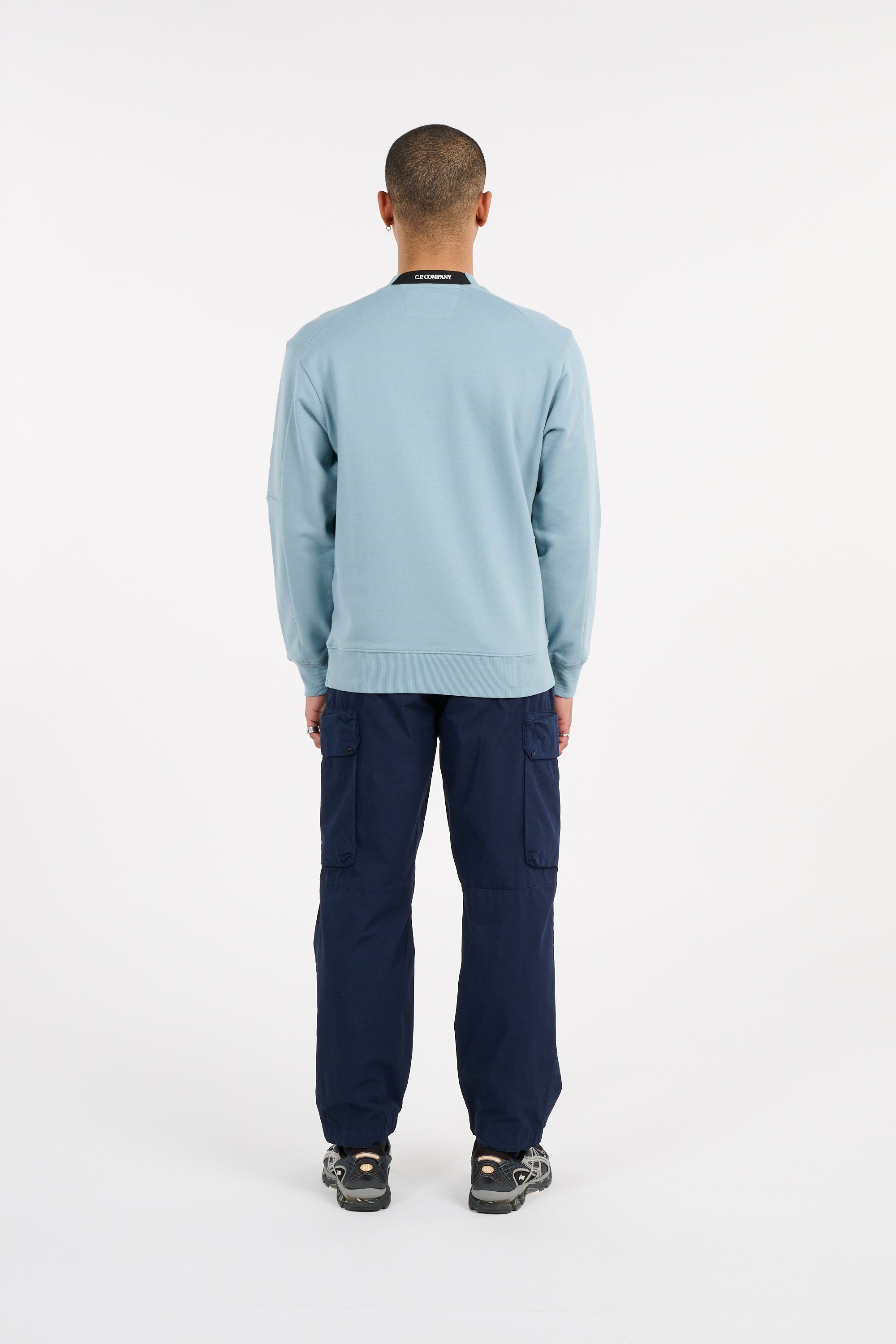 Sweatshirt diagonal raised fleece crewneck lens sweatshirt CP COMPANY Bleu
