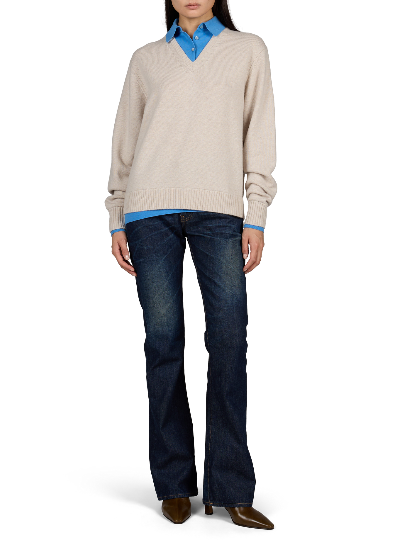 Washed denim jeans in cotton ACNE STUDIOS Blue