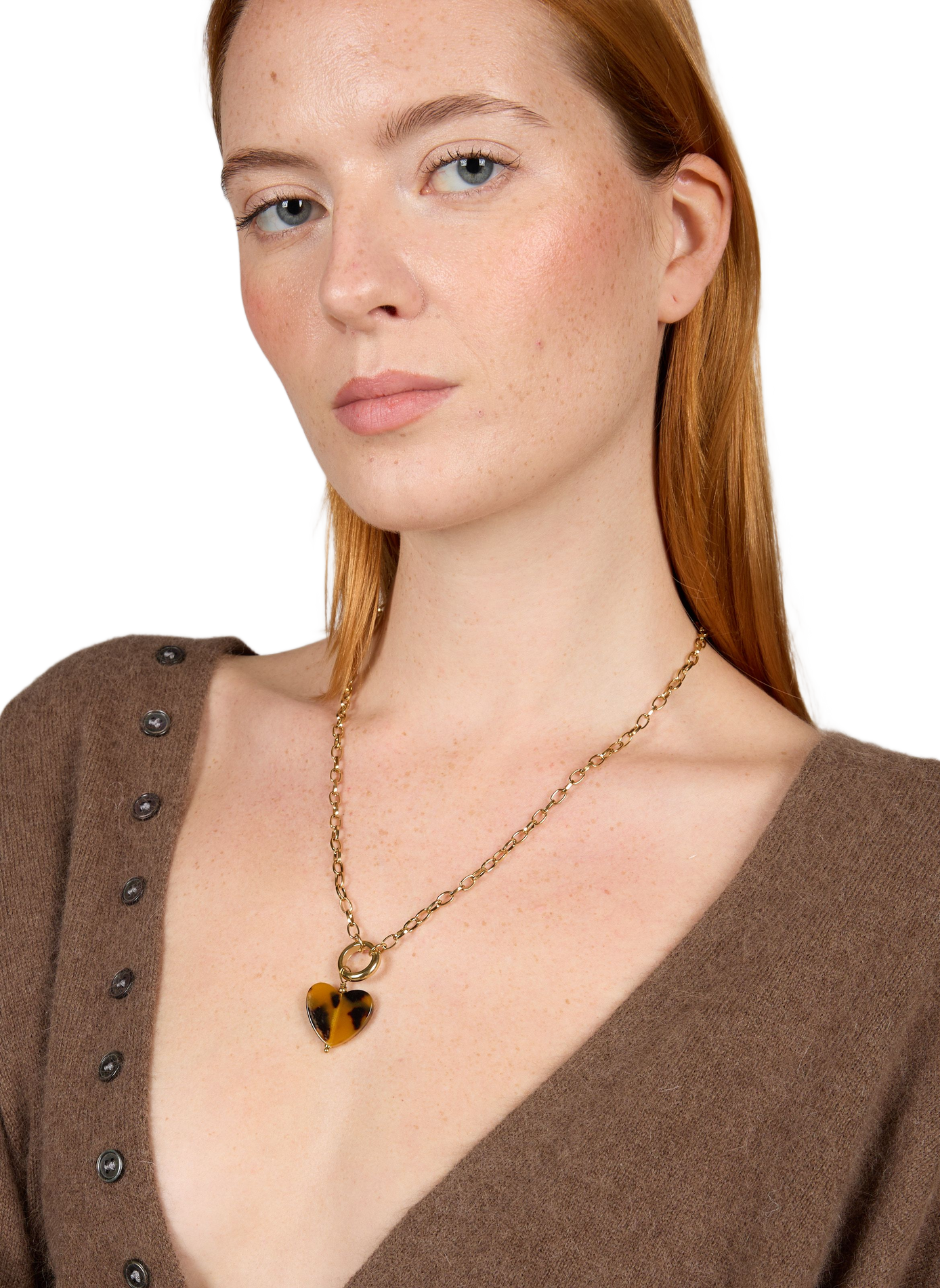 Heart pendant necklace AU PRINTEMPS PARIS Golden