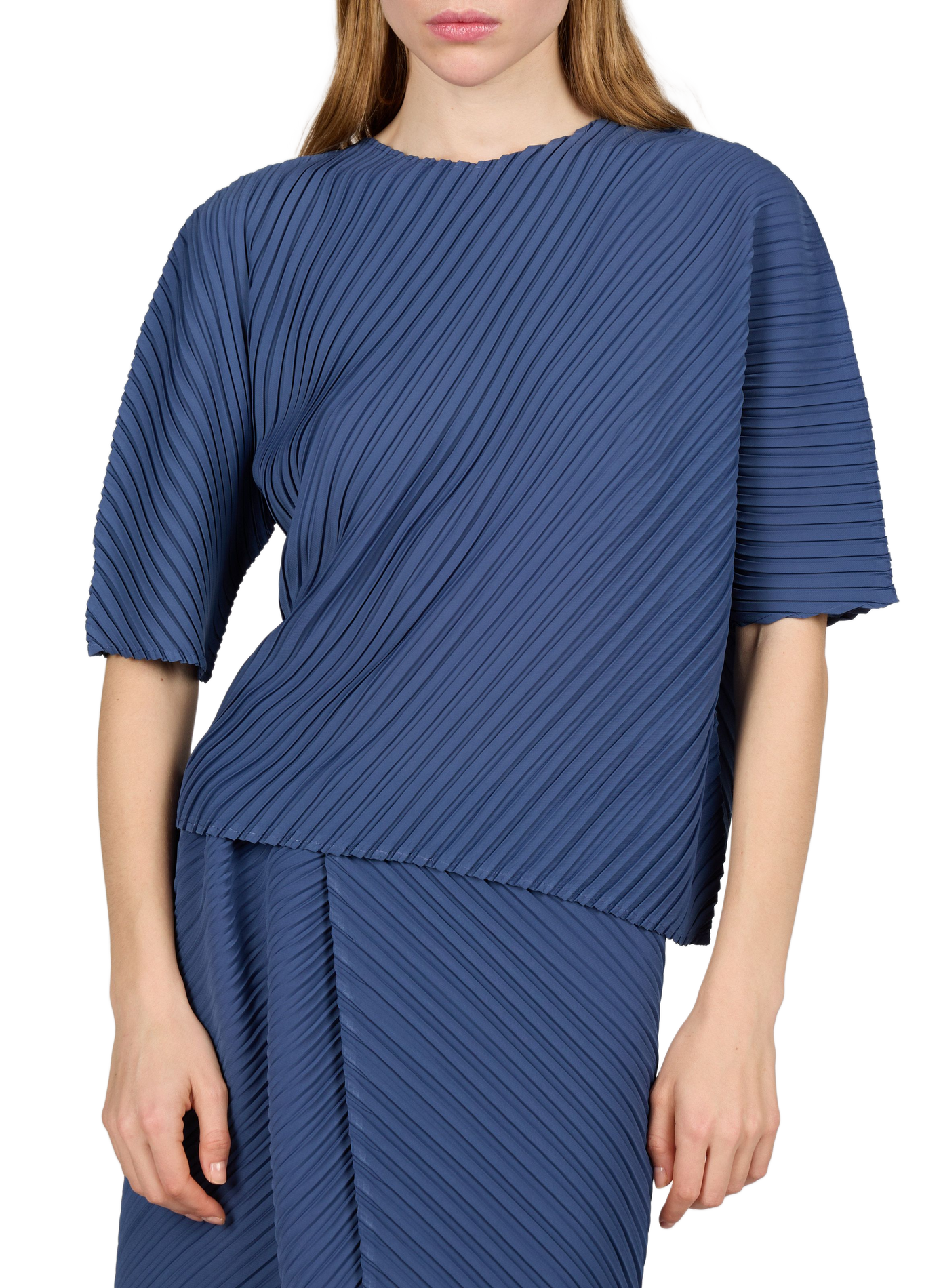 Loose pleated top ADOLFO DOMINGUEZ Blue