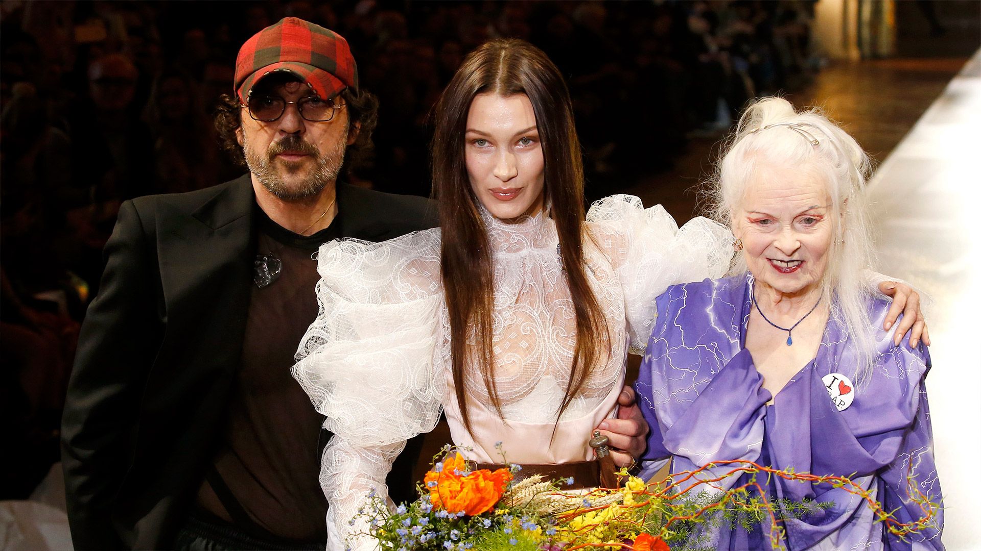 Andreas Kronthaler, Bella Hadid and Vivienne Westwood