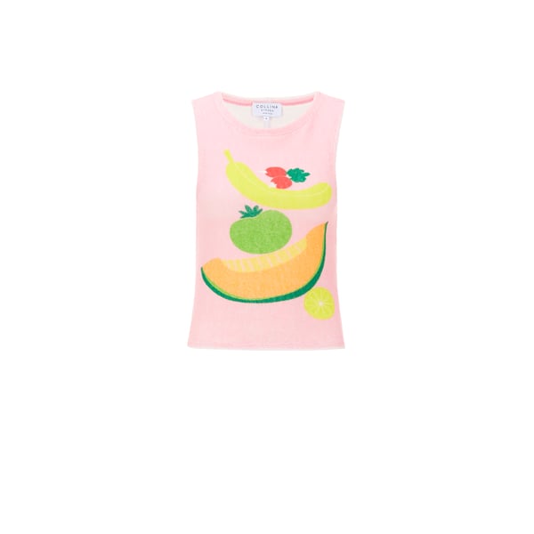 Top à imprimé en tissu éponge