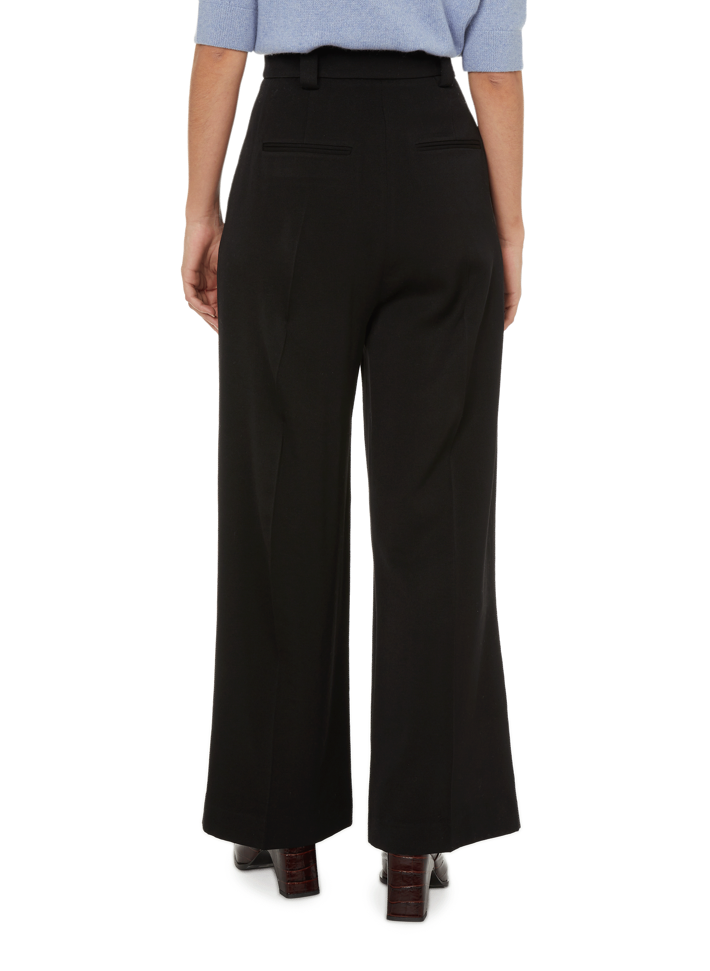 Pantalon large en laine vierge KHAITE Noir