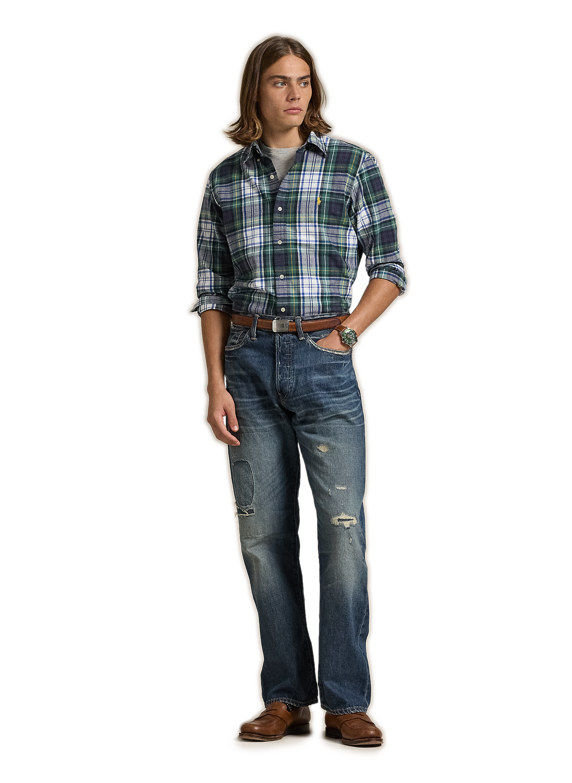 Chemise à carreaux  POLO RALPH LAUREN Blanc