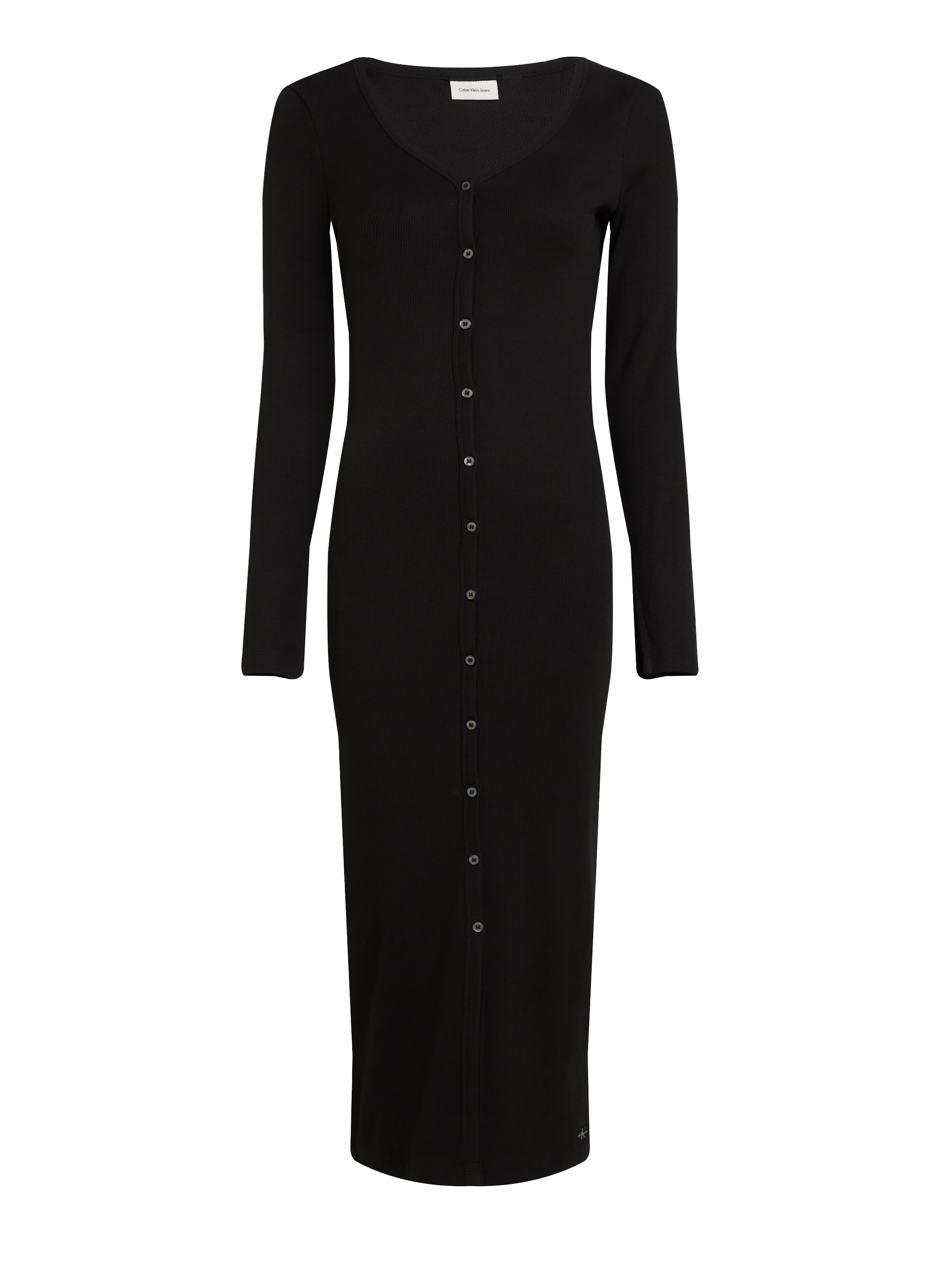 Robe longue en coton CALVIN KLEIN Noir