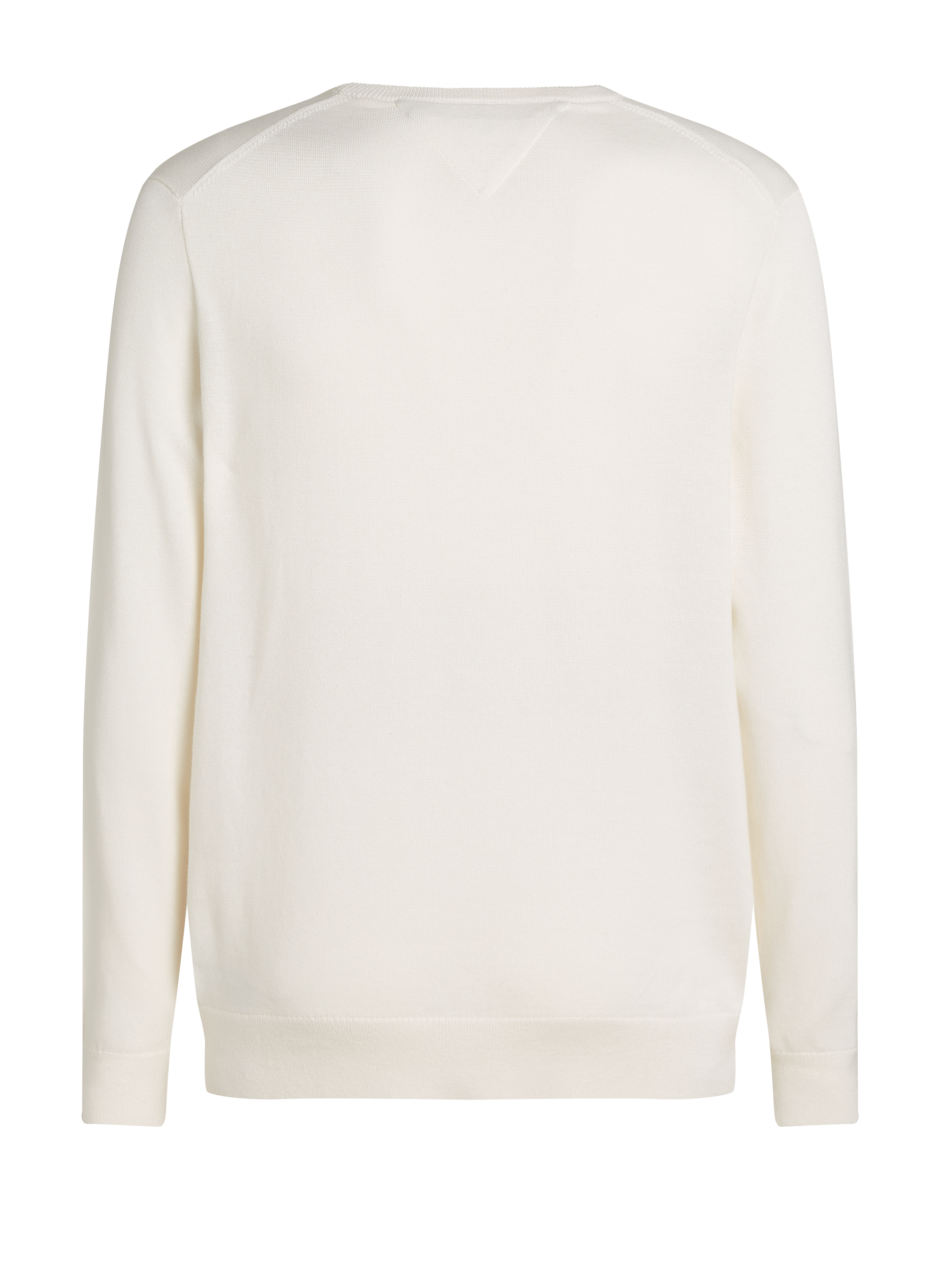 Pull à drapeau brodé en coton TOMMY HILFIGER Beige