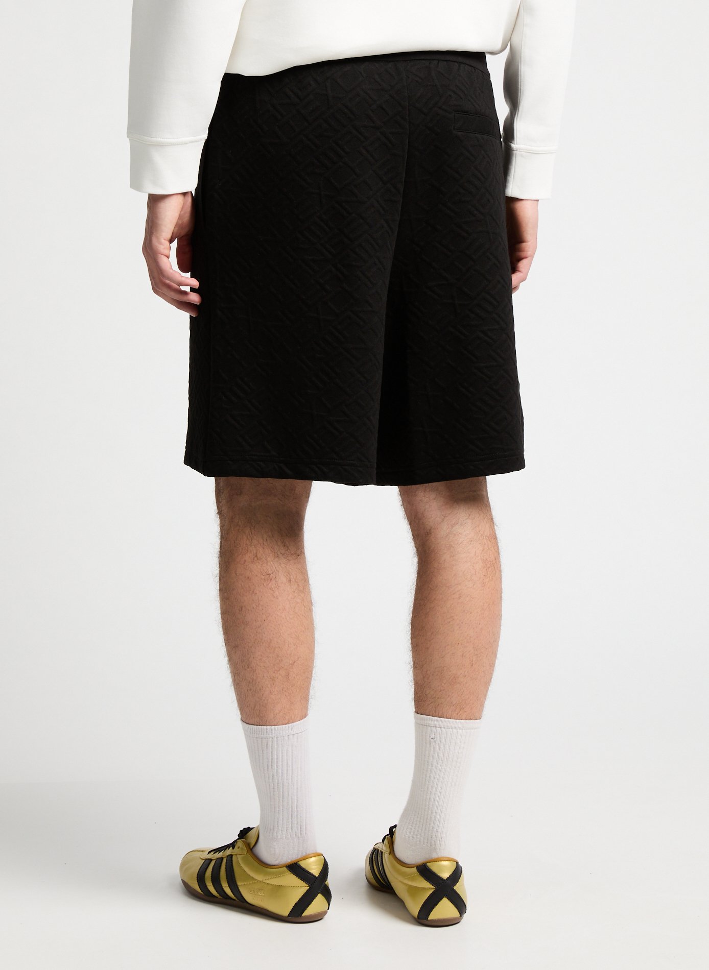 Cotton monogrammed shorts ARMANI EXCHANGE Black