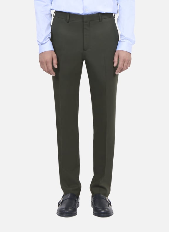 Pantalon de costume en laine coupe ajustée Vert by THE KOOPLES THE KOOPLES Pantalon de costume en laine coupe ajustée Vert
