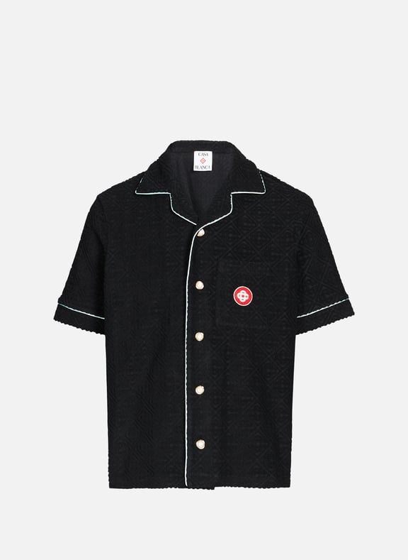 Chemise à jacquard monogrammé Noir by CASABLANCA PARIS CASABLANCA PARIS Chemise à jacquard monogrammé Noir