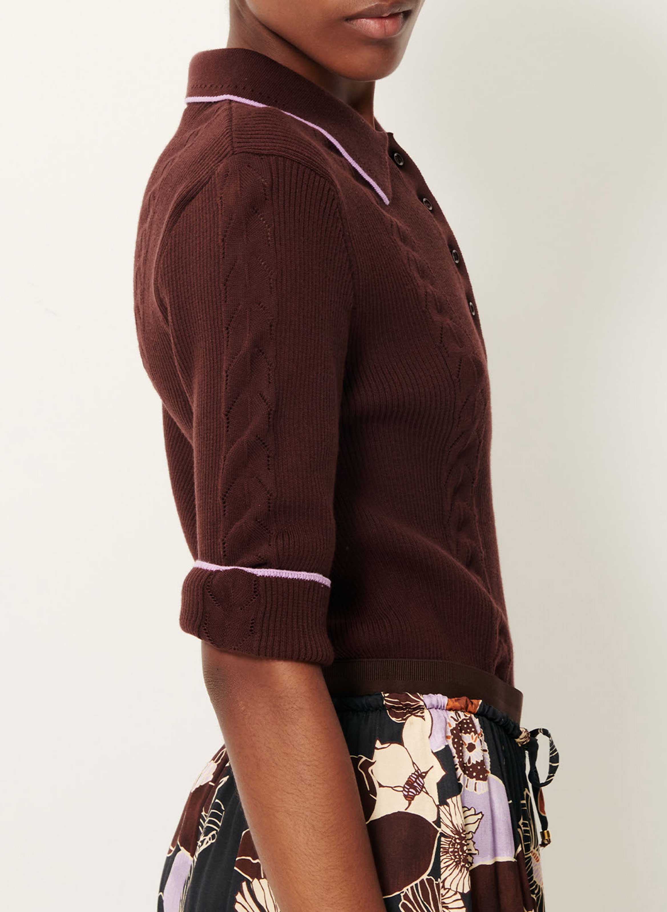 Top ciol polo en coton jodi SESSUN Marron