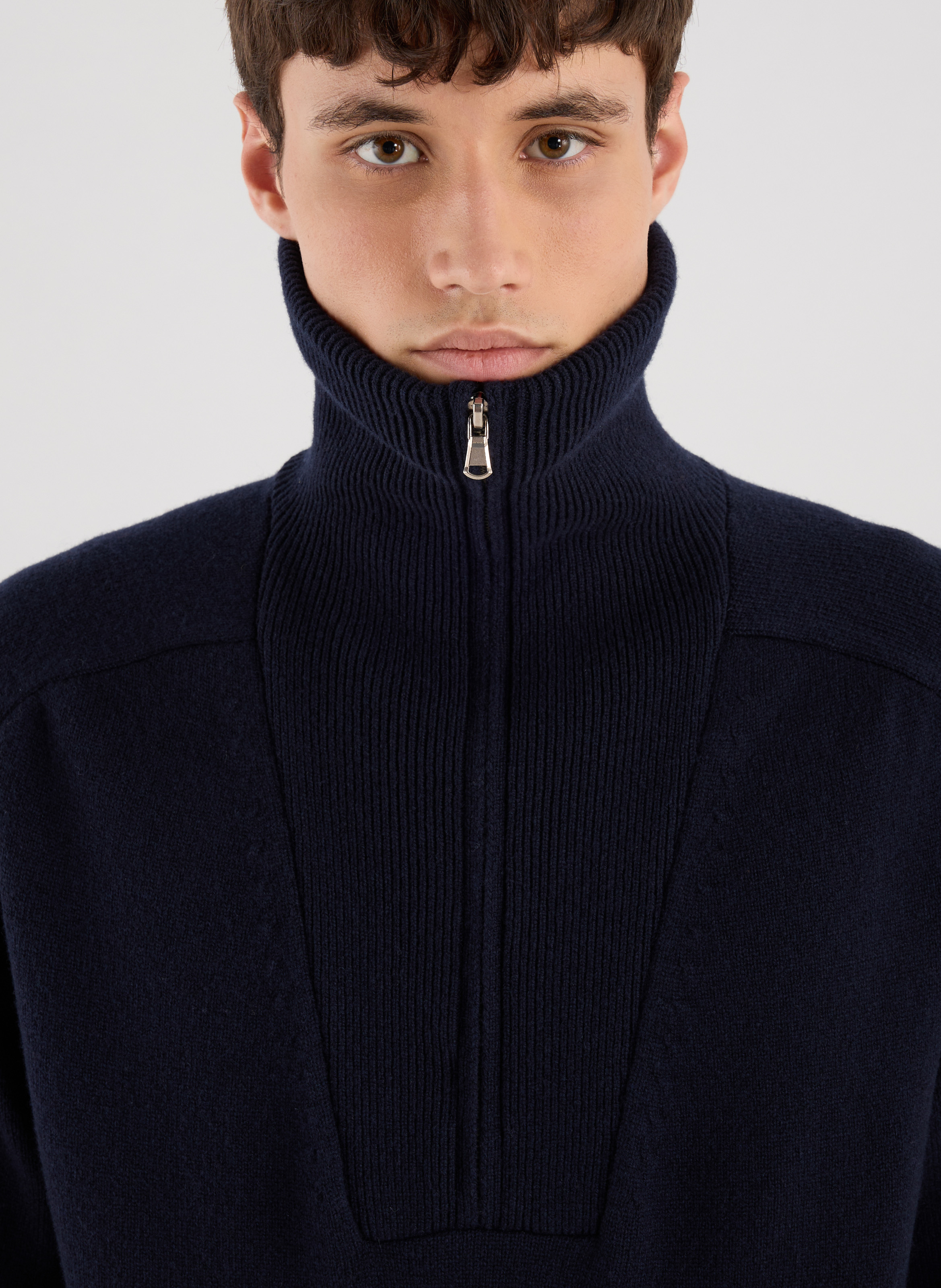 Wool high-neck sweater SAISON 1865 Blue