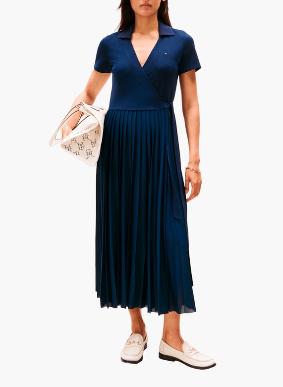 Pleated dress Blue Tommy hilfiger - Women | Printemps.com Pleated dress Blue Tommy hilfiger - Women | Printemps.com