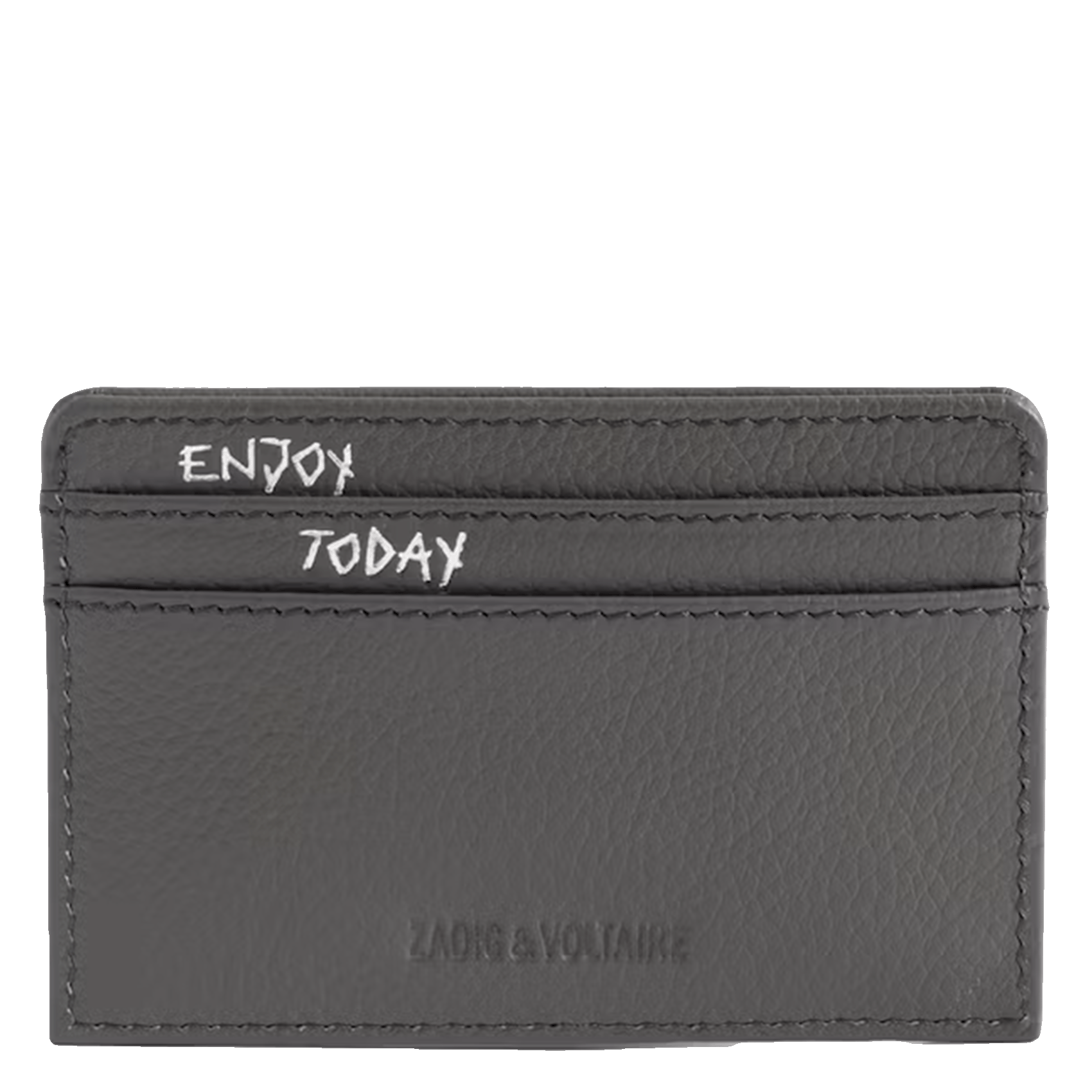 Porte cartes en cuir zv pass ZADIG&VOLTAIRE Gris