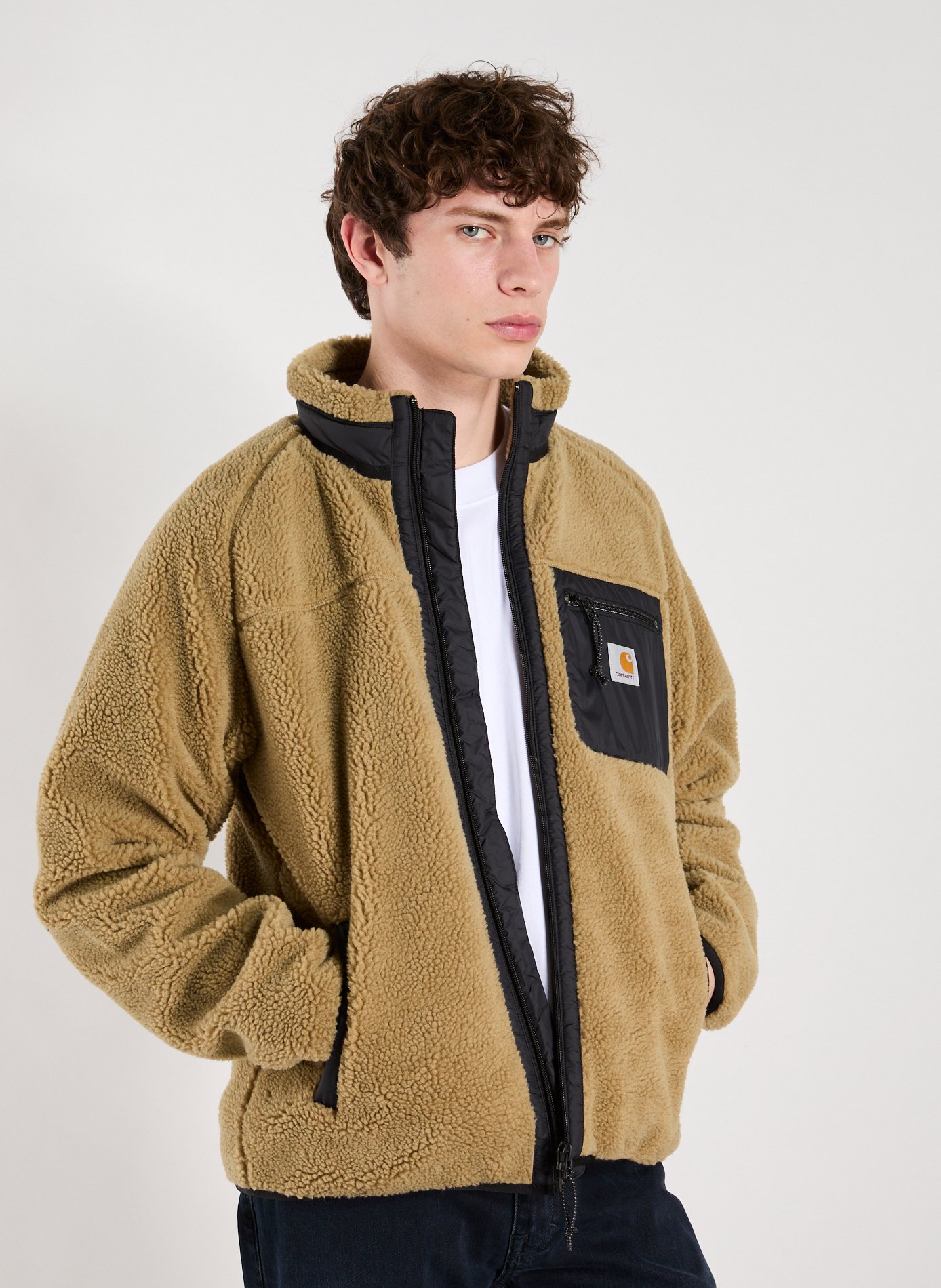 CARHARTT WIP Blouson droit col montant Beige