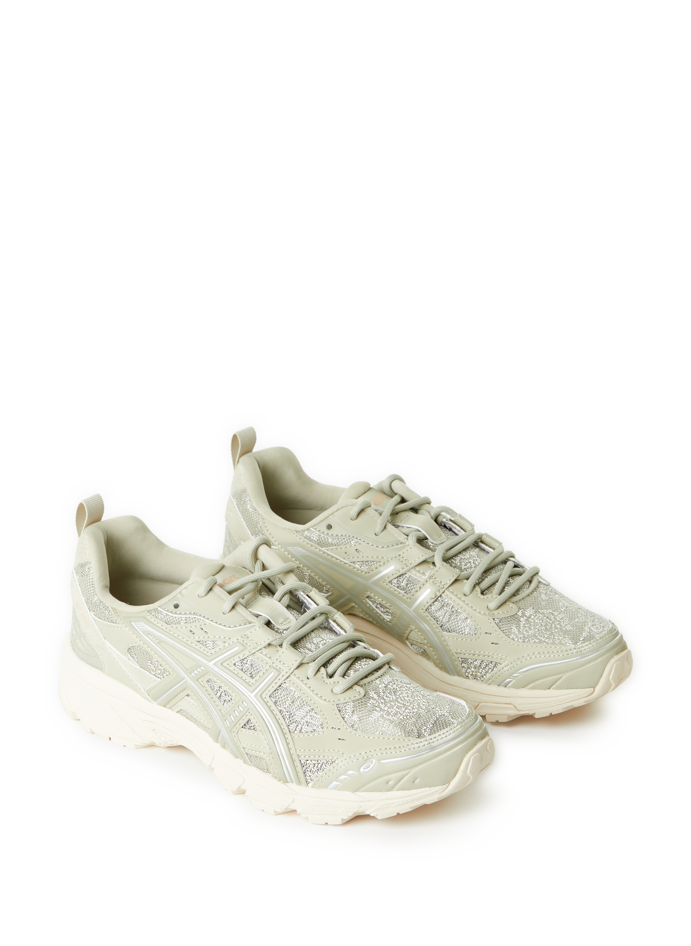 Mixed leather sneakers ASICS Grey