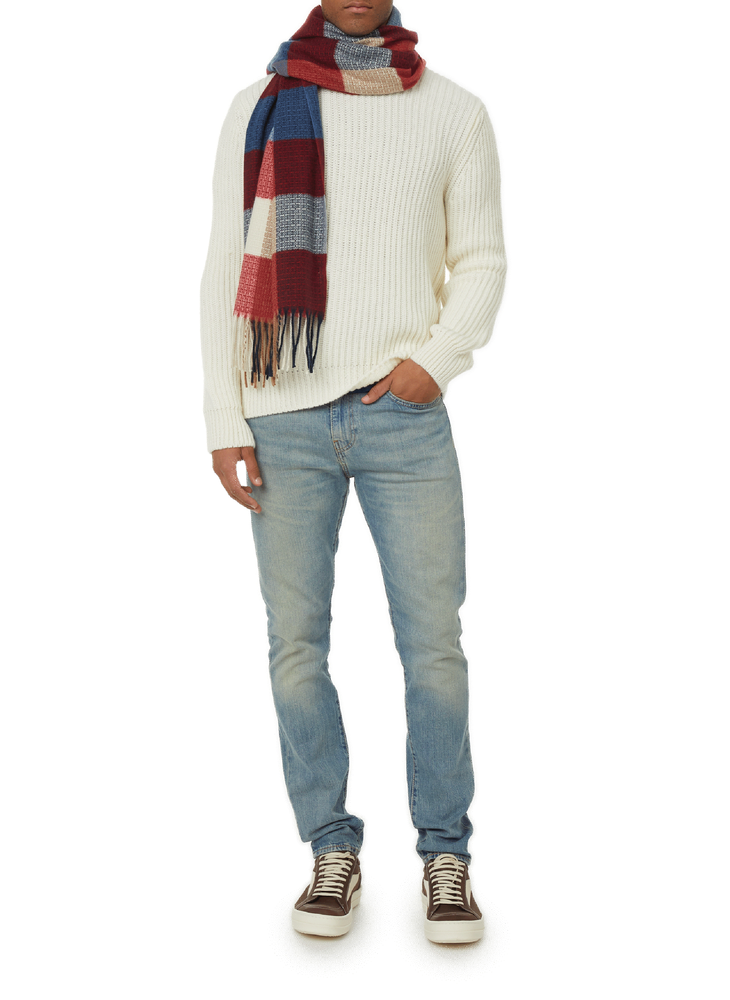 Knitted wool-blend jumper AU PRINTEMPS PARIS Beige