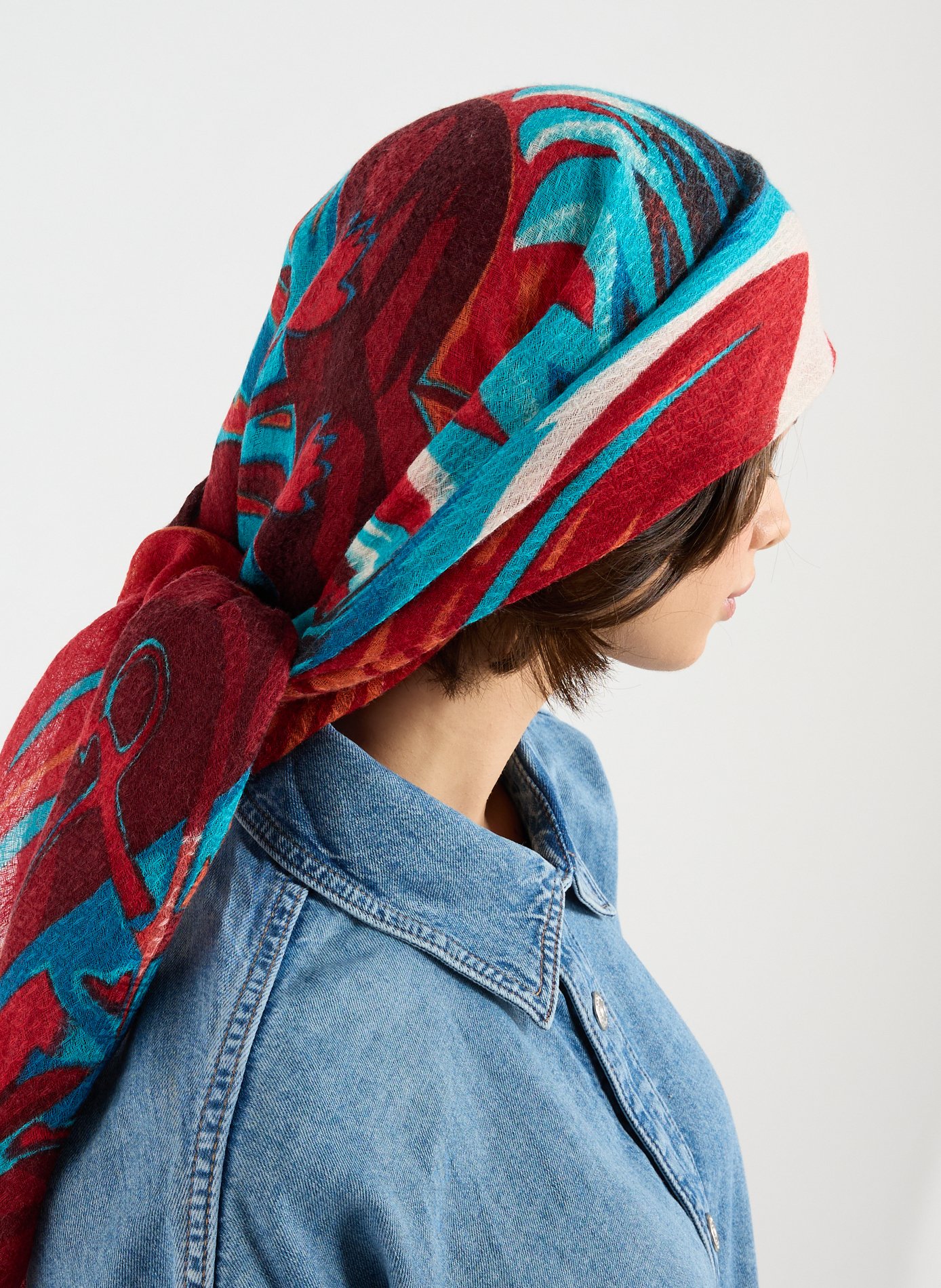 Echarpe Isadora en laine et soie  PETRUSSE Rouge