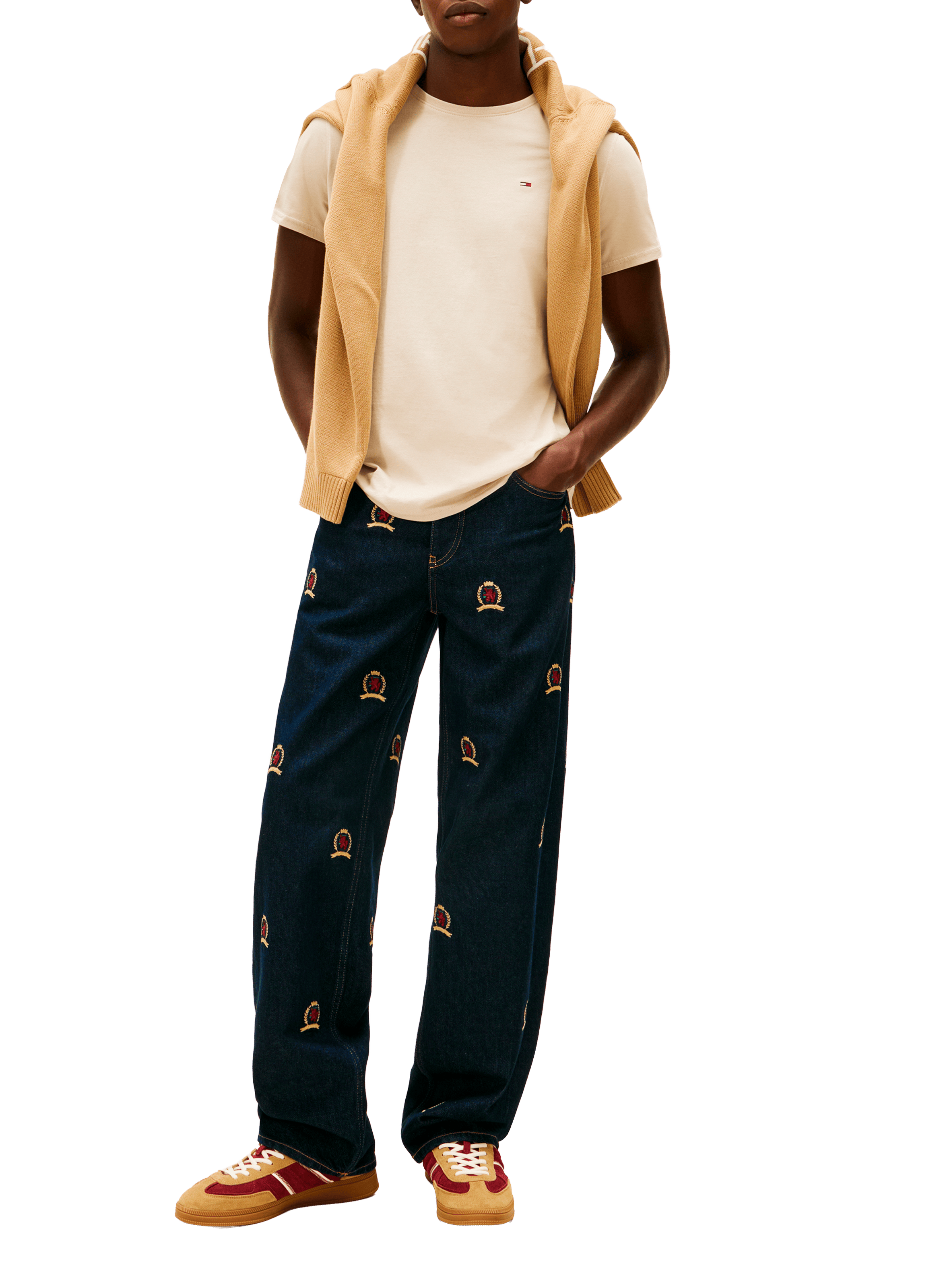 Classic Cotton T-Shirt TOMMY HILFIGER Beige