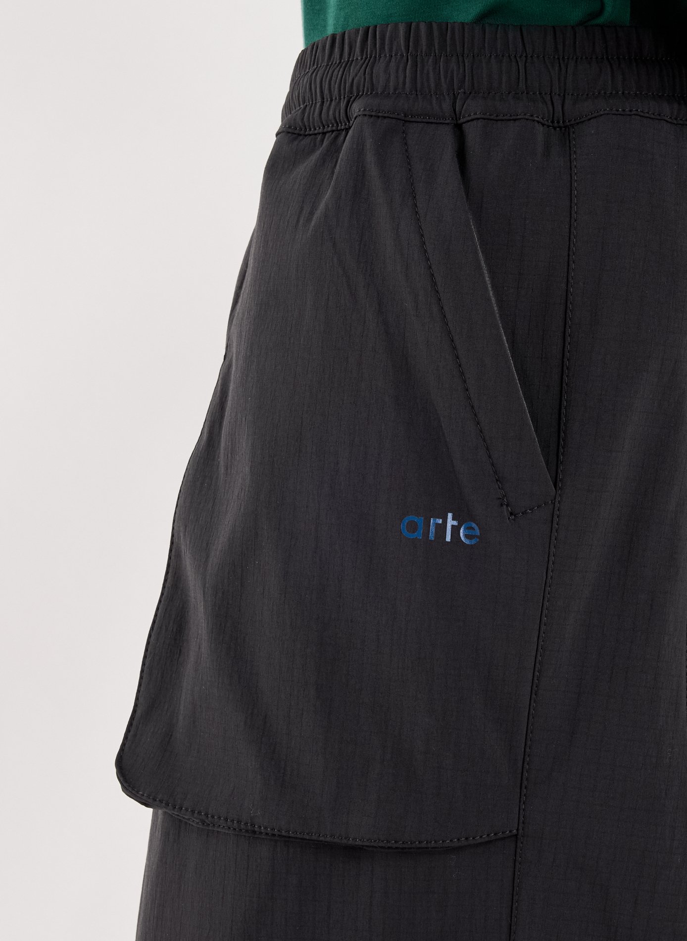 Straight pants with elastic waist ARTE ANTWERP Black