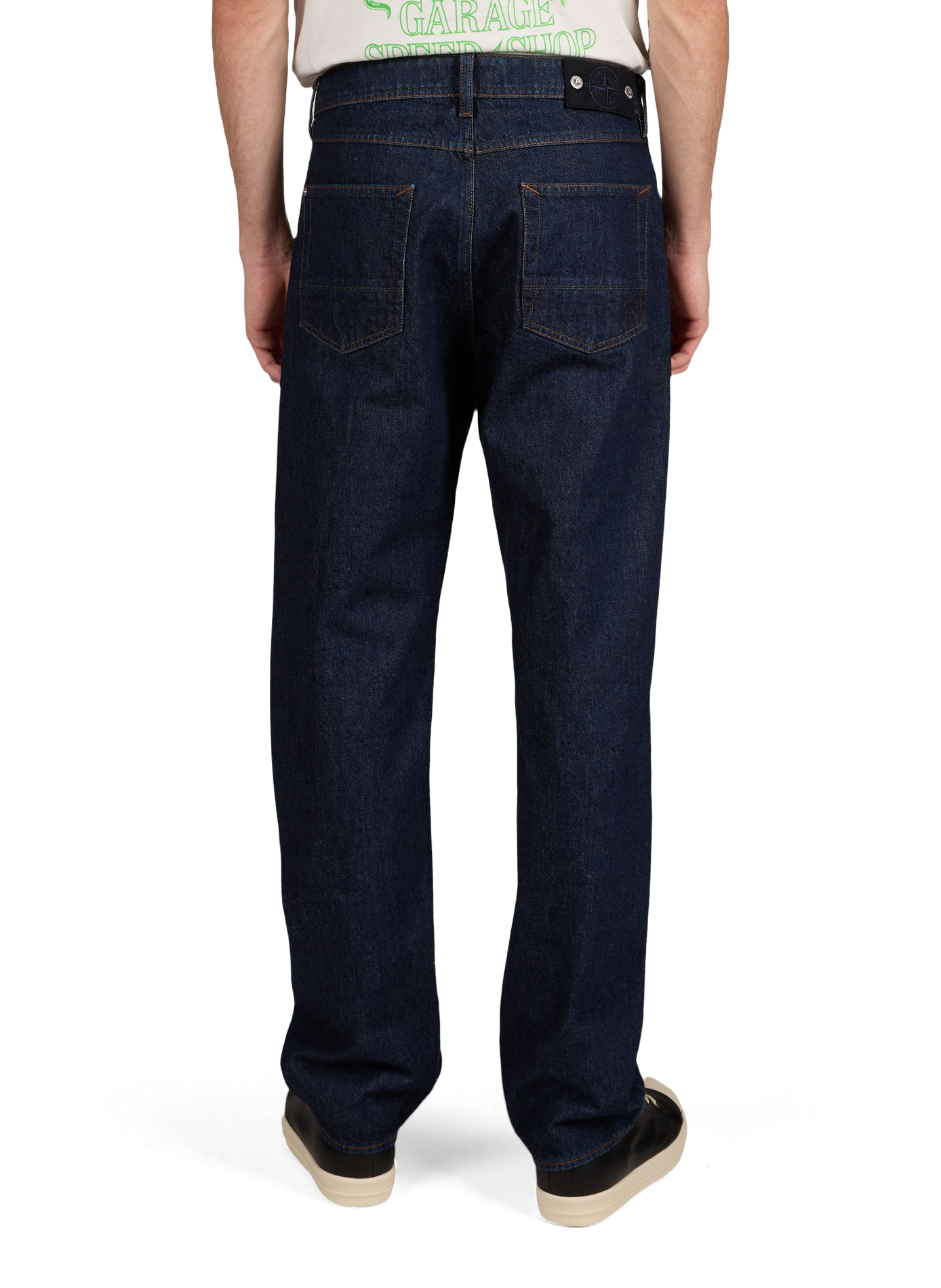 Jean droit en coton STONE ISLAND Bleu