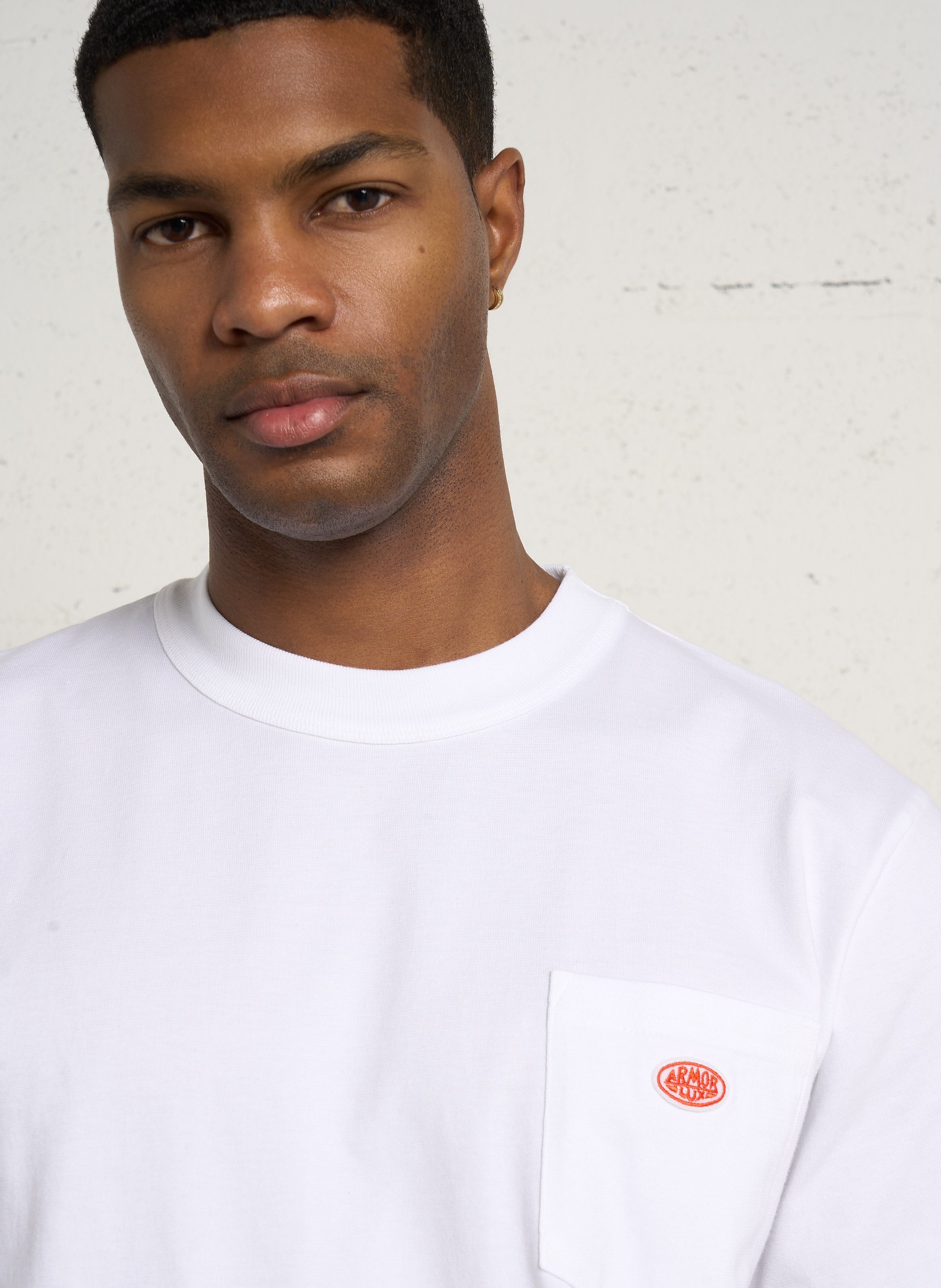 Tee-shirt droit en coton bio heritage ARMOR-LUX Blanc