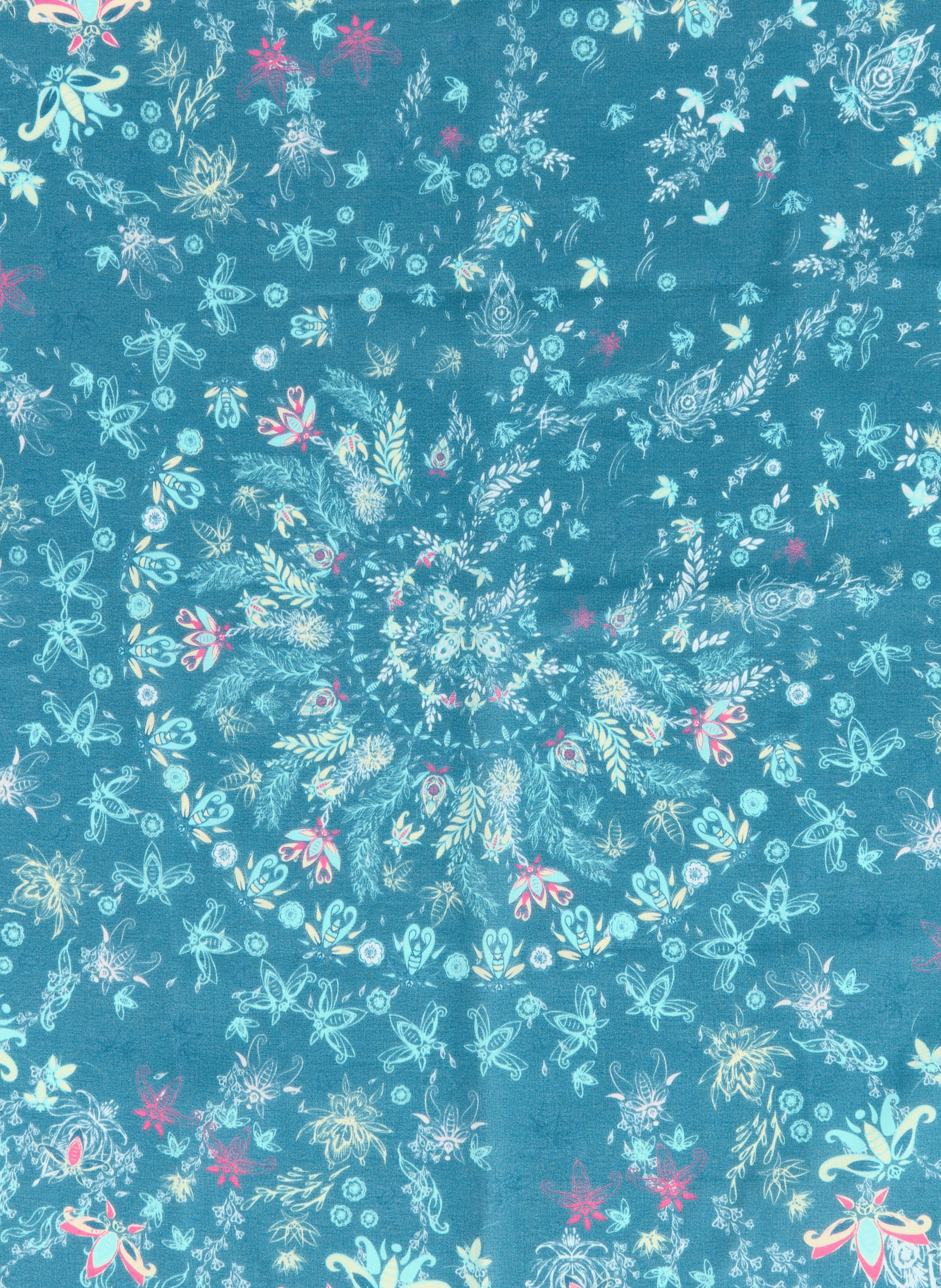 Foulard carré imprimé en coton PETRUSSE Vert