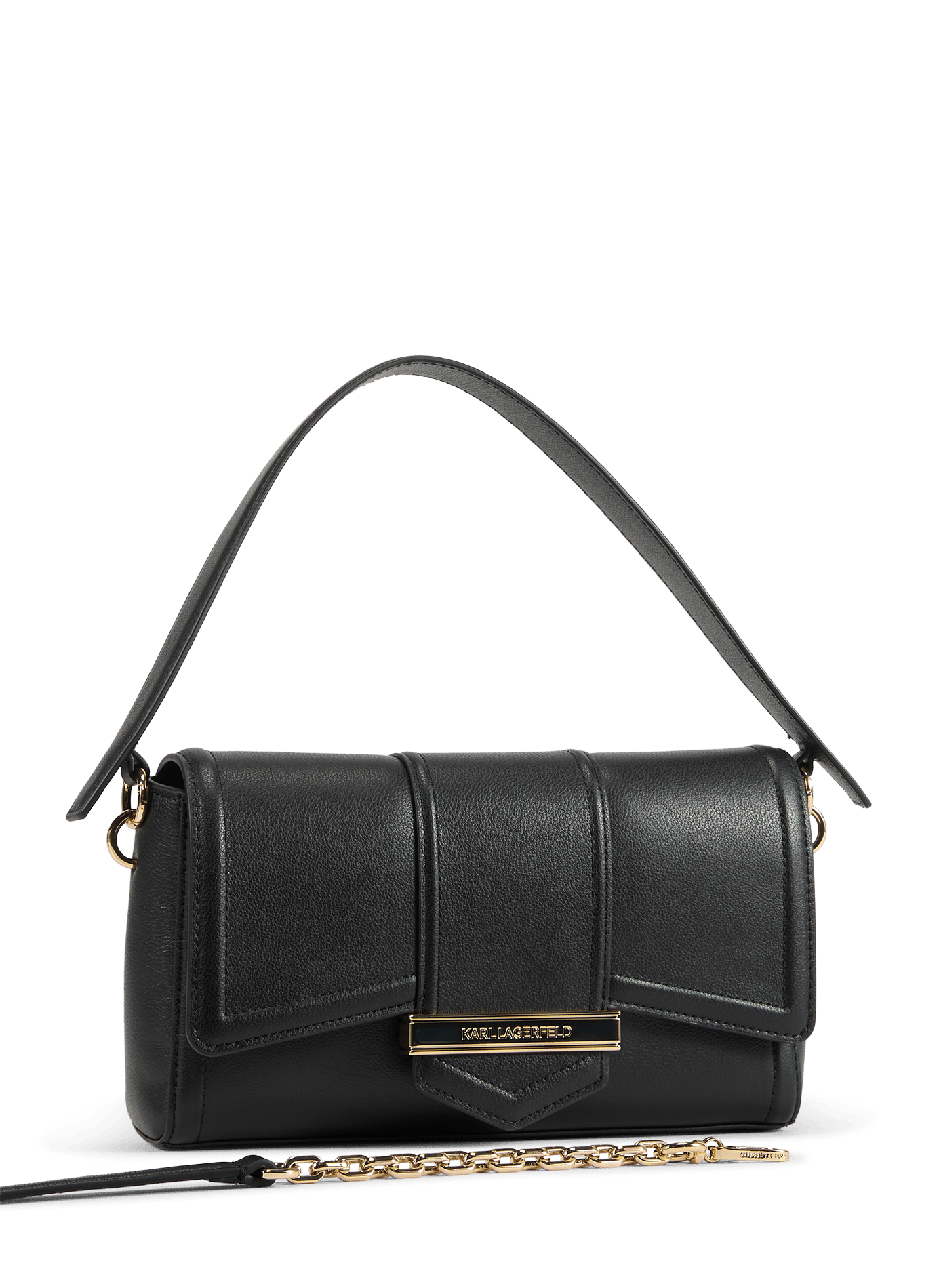 K Nova Medium grained leather handbag KARL LAGERFELD Multicolour