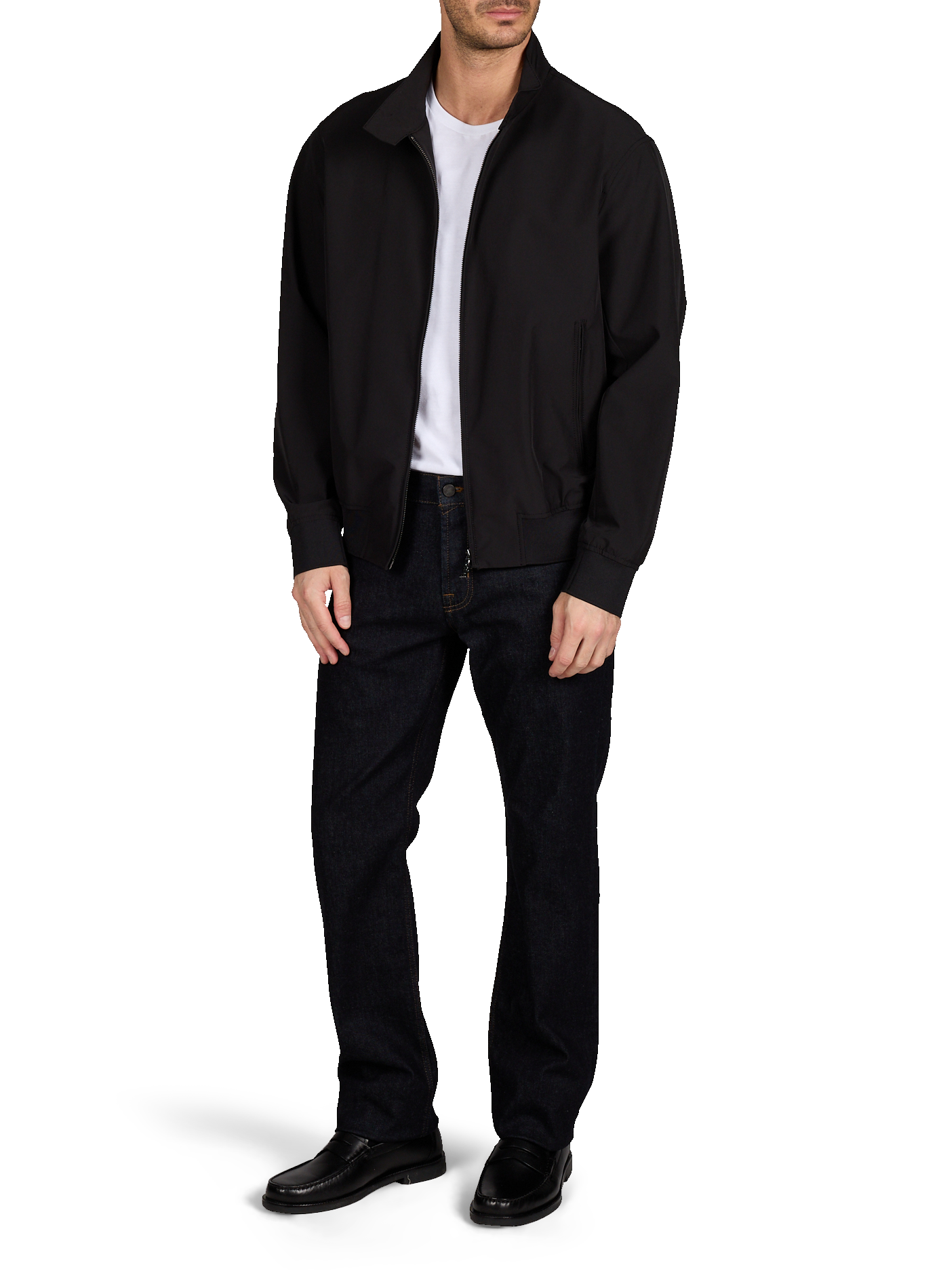 Blouson droit à col montant ARMANI EXCHANGE Noir