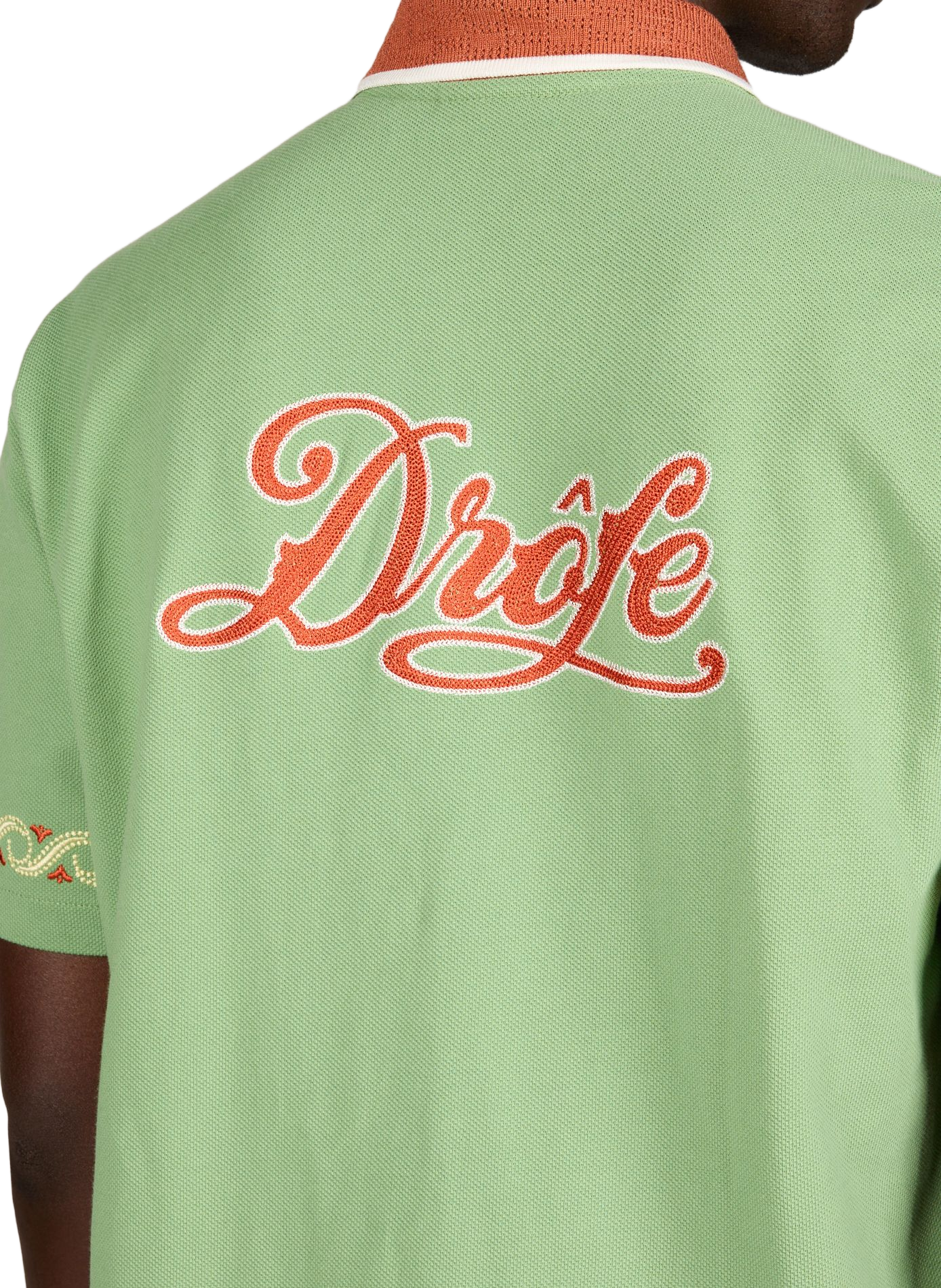 Chemise brodée à manches courtes en coton DROLE DE MONSIEUR Vert