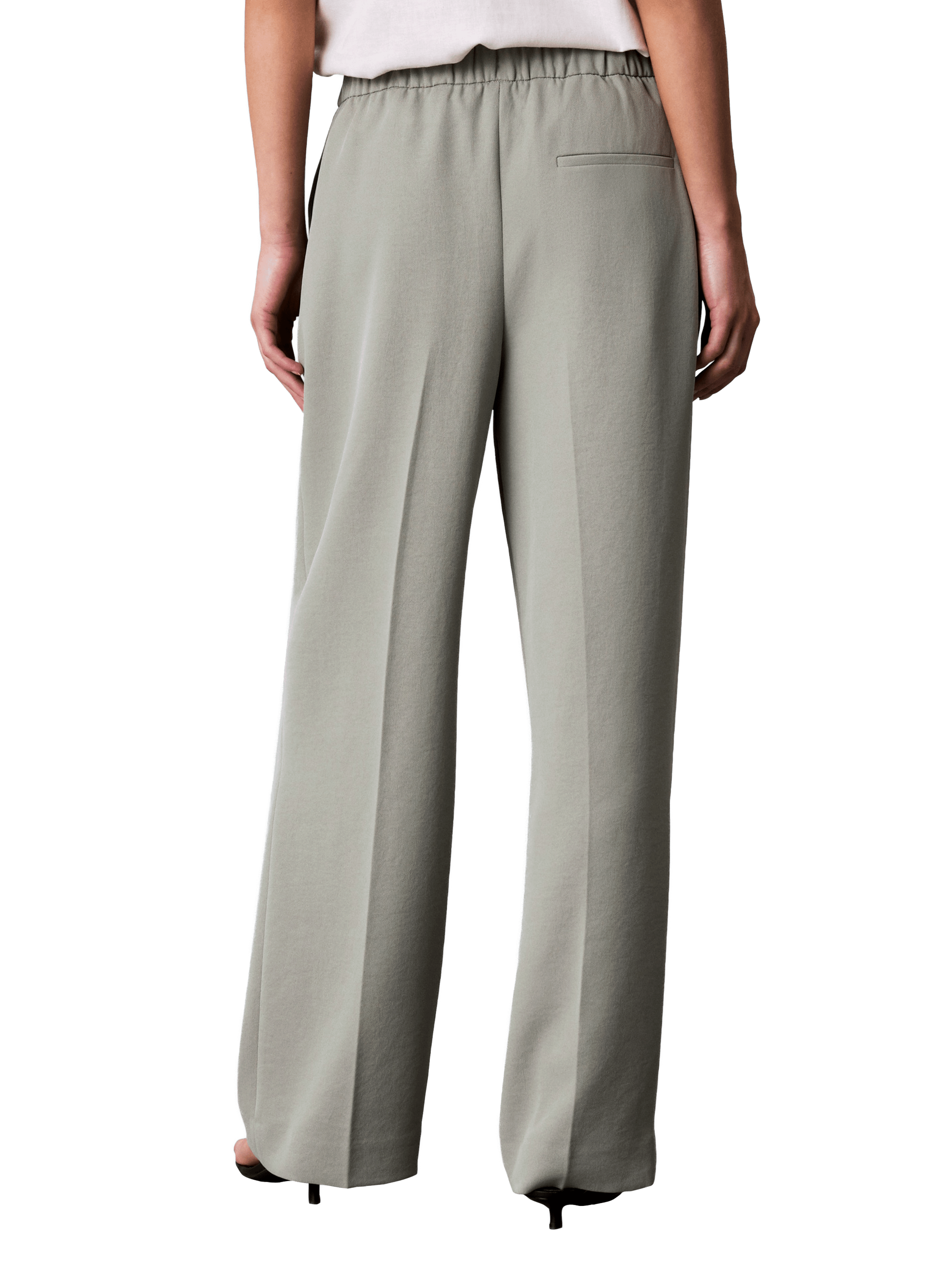Pantalon en sergé avec cordon de serrage CALVIN KLEIN Gris