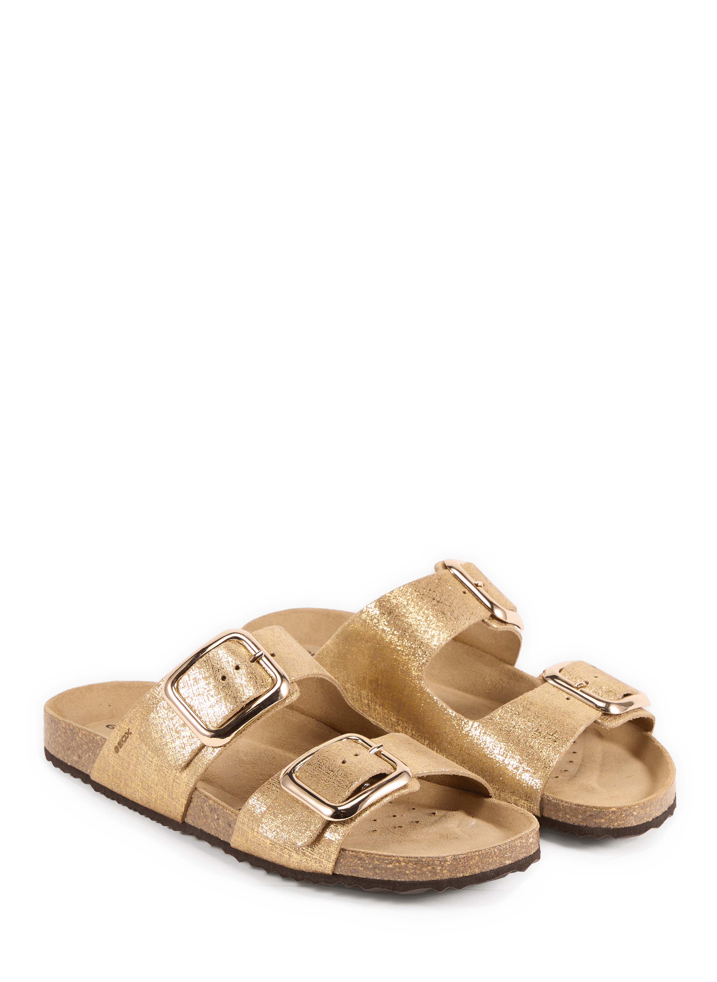 Mules plates Brionia R en cuir GEOX Doré