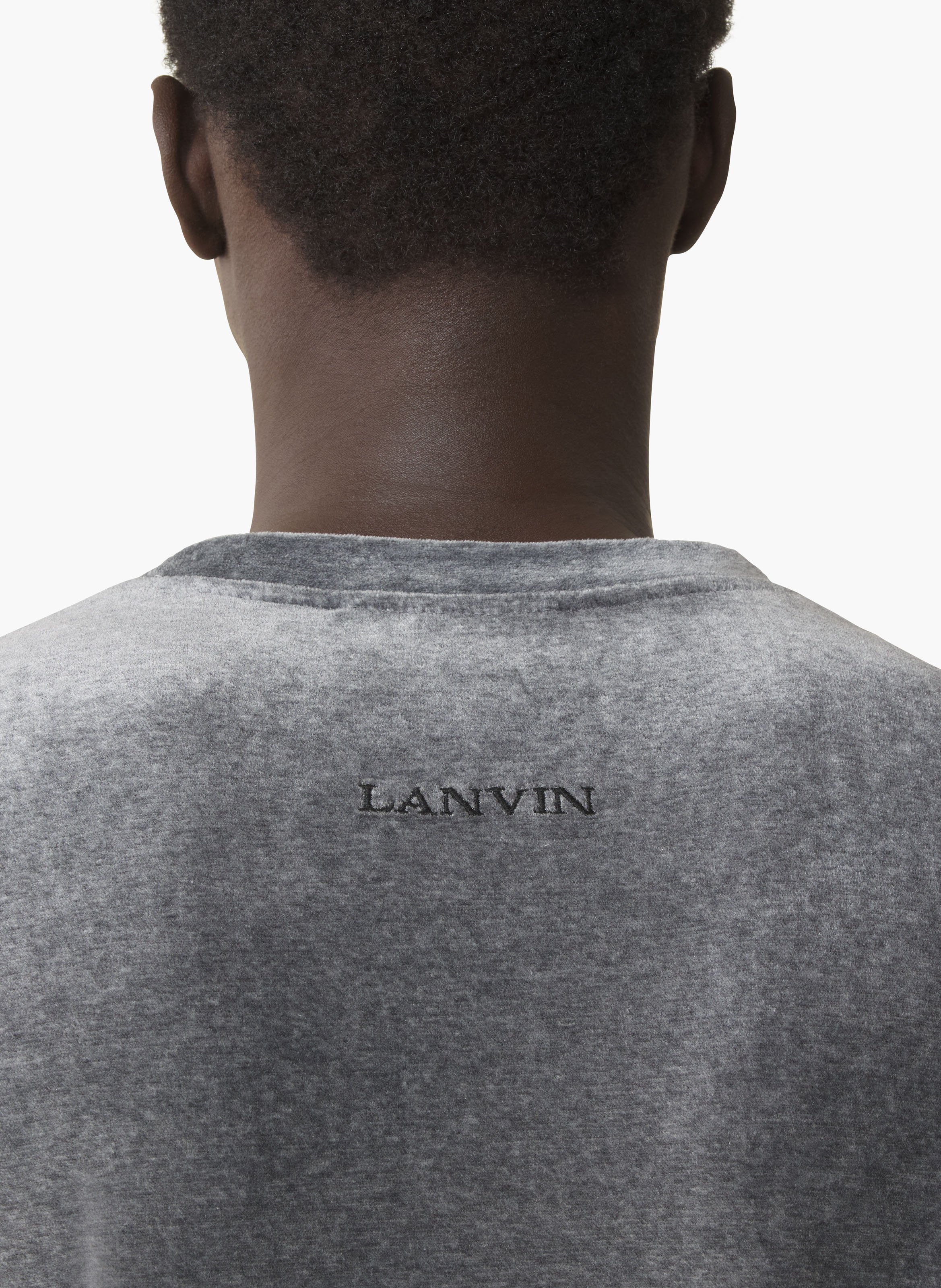 T-shirt en velours LANVIN Gris