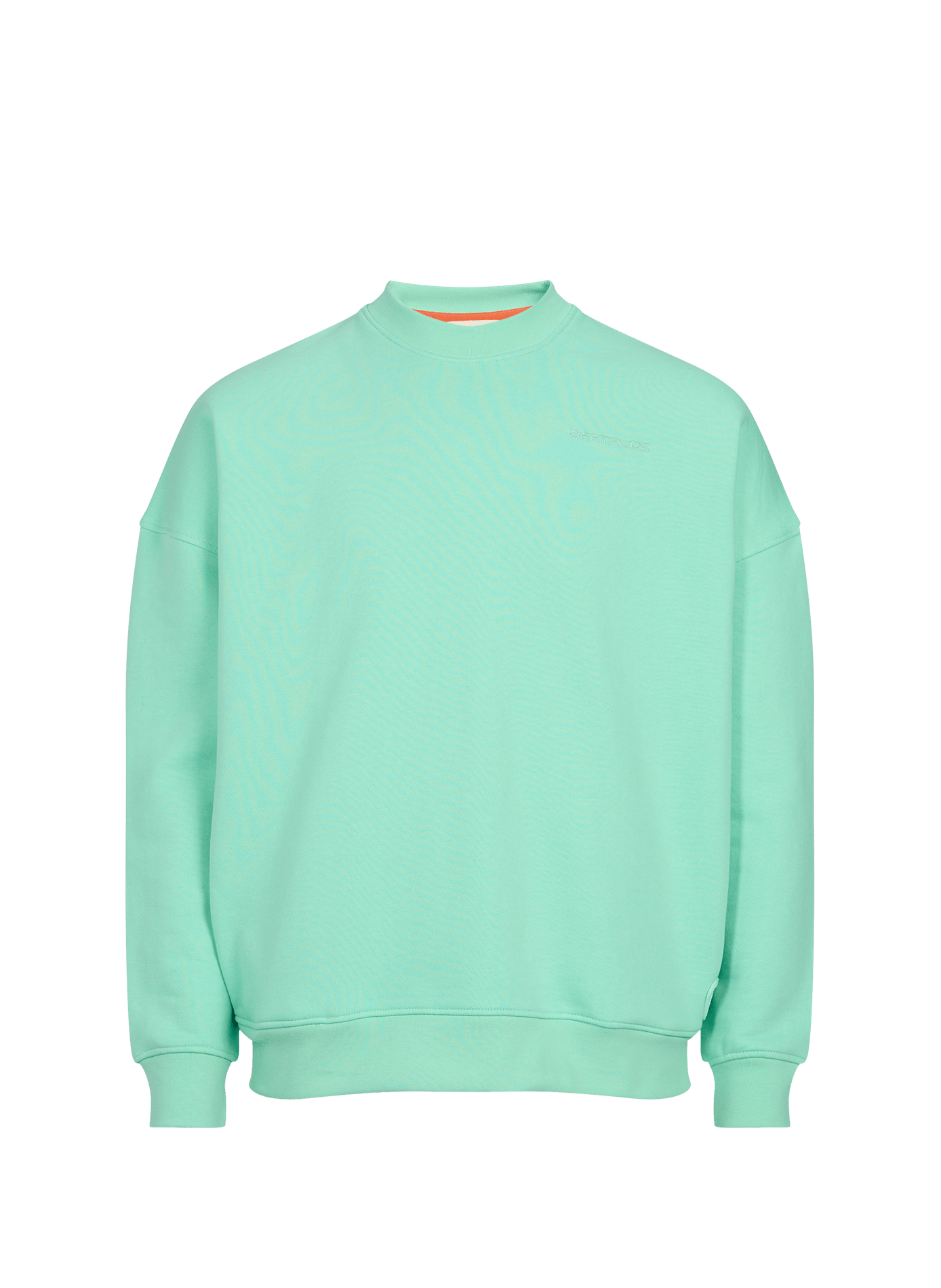 Oversized cotton sweatshirt with printed back GERTRUDE ET GASTON Green