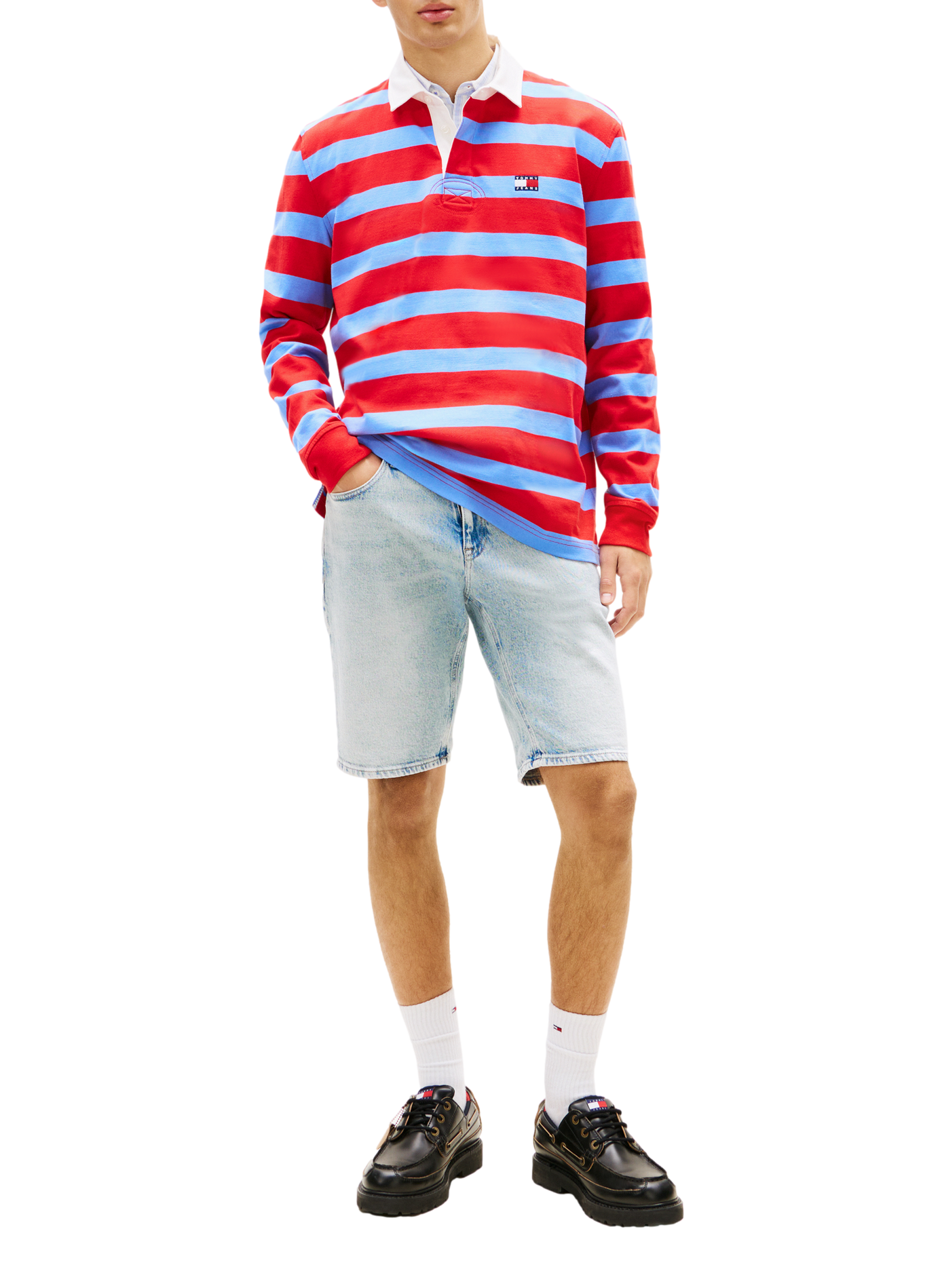 Short slim Scanton in blended cotton TOMMY HILFIGER Blue