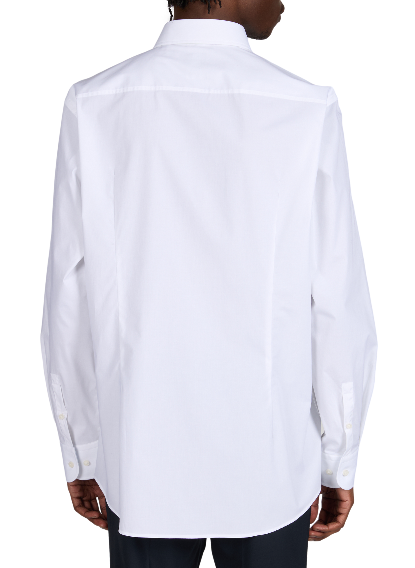 Chemise unie en coton mélangé  BOSS Blanc