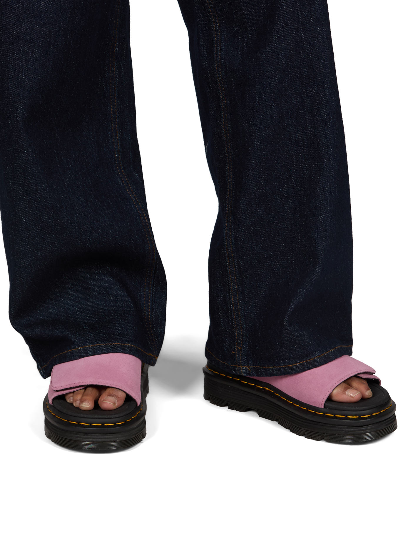 Zebzag suede platform sandals DR. MARTENS Pink