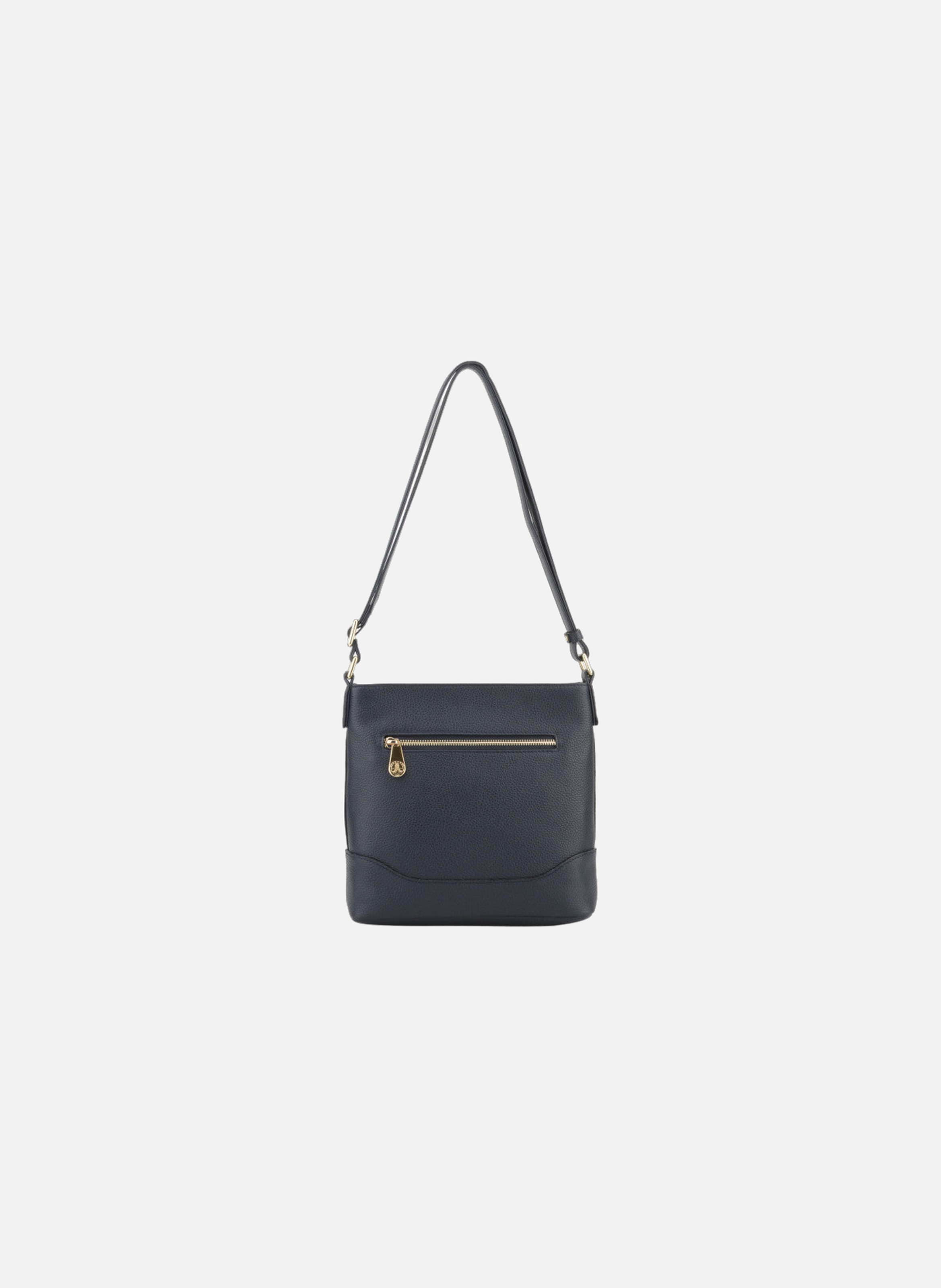 110 magnet | sac porté croisé en cuir de veau grainé POURCHET Bleu