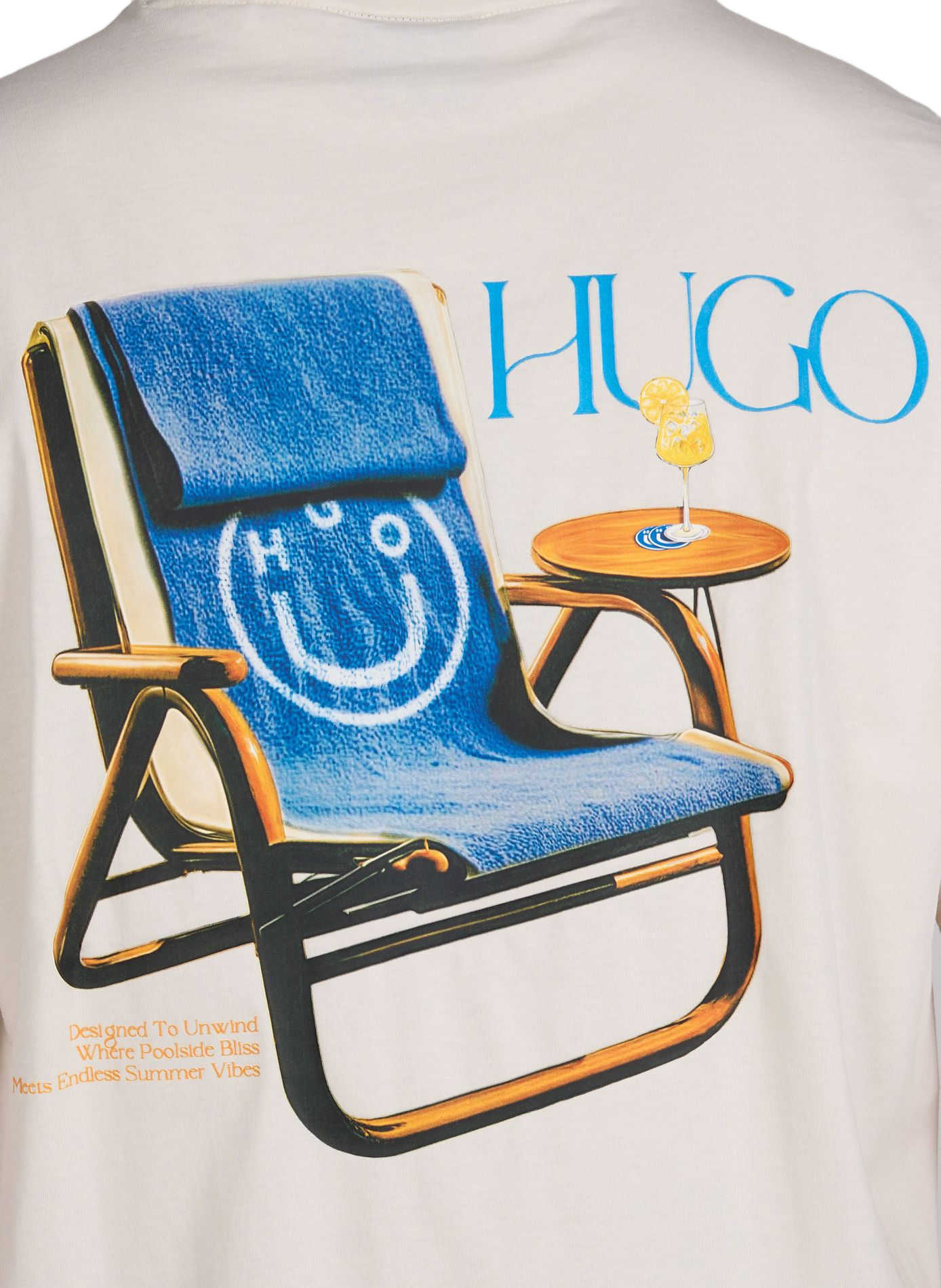 Biker-style cotton t-shirt HUGO BLUE White