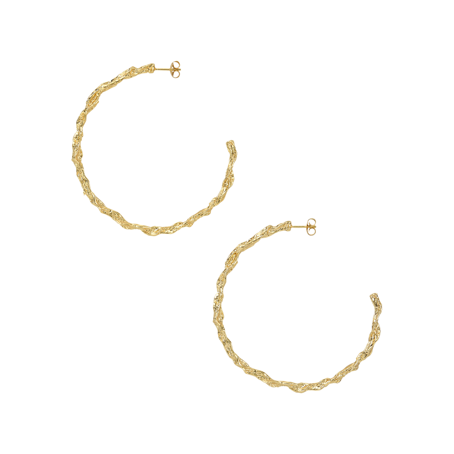 Boucles d'oreilles créoles almina BA&SH Doré