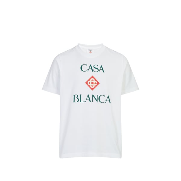 T-shirt col rond à logo en coton T-shirt col rond à logo en coton