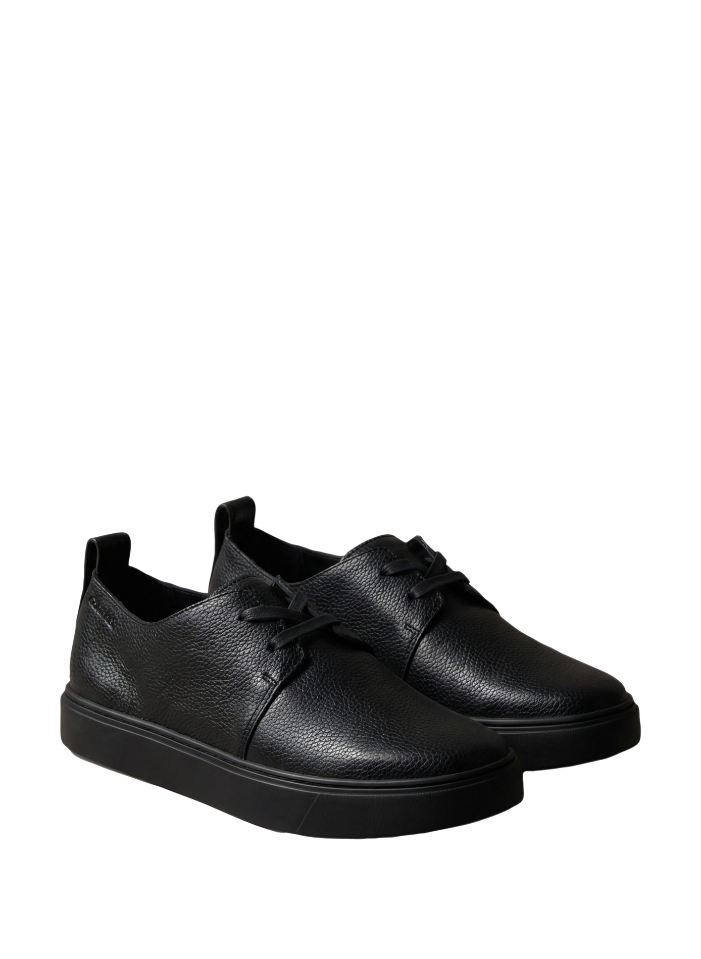 Derbies à plateforme en cuir grainé  CALVIN KLEIN Noir