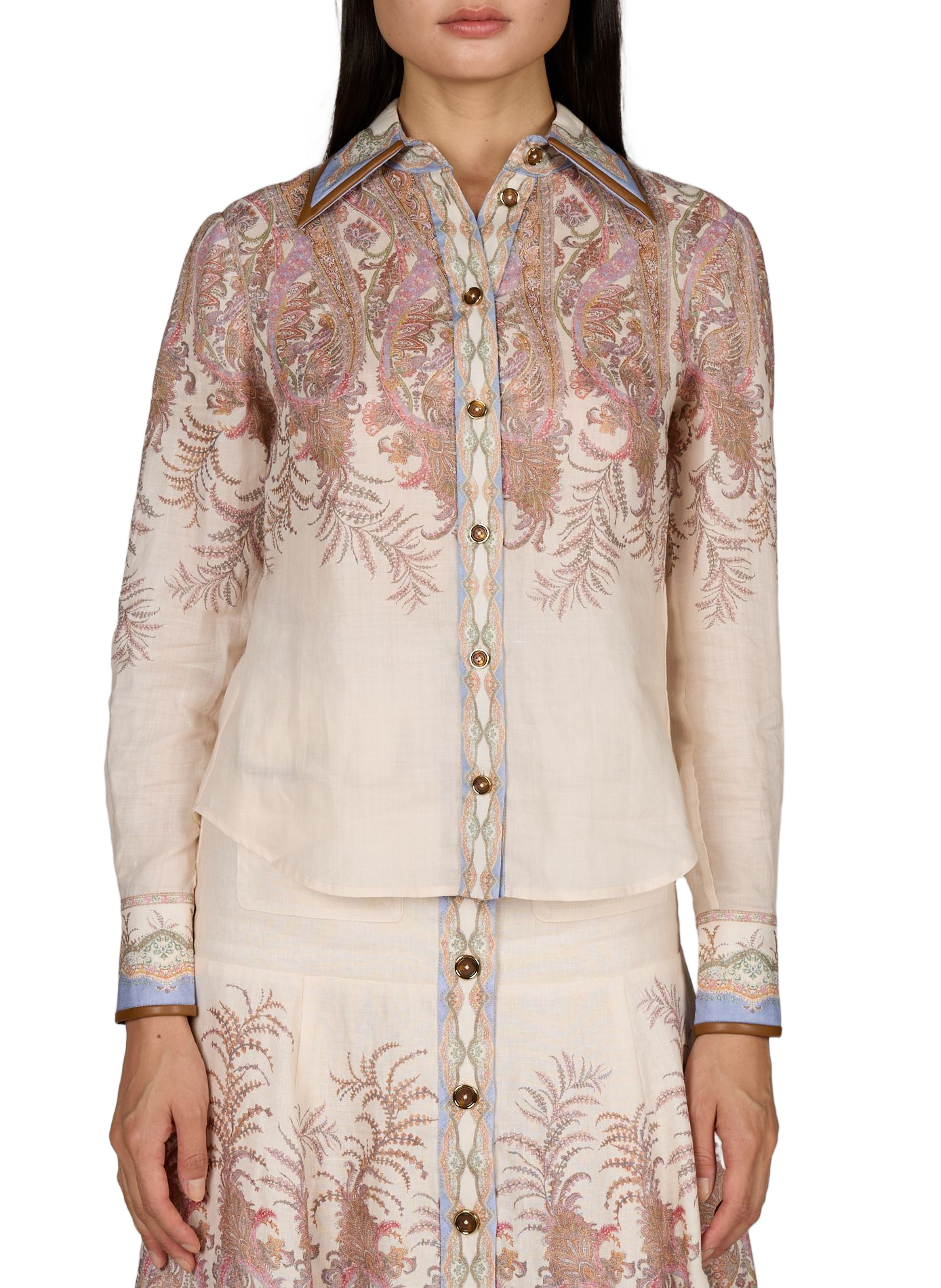 Printed shirt with cashmere motif ZIMMERMANN Pink