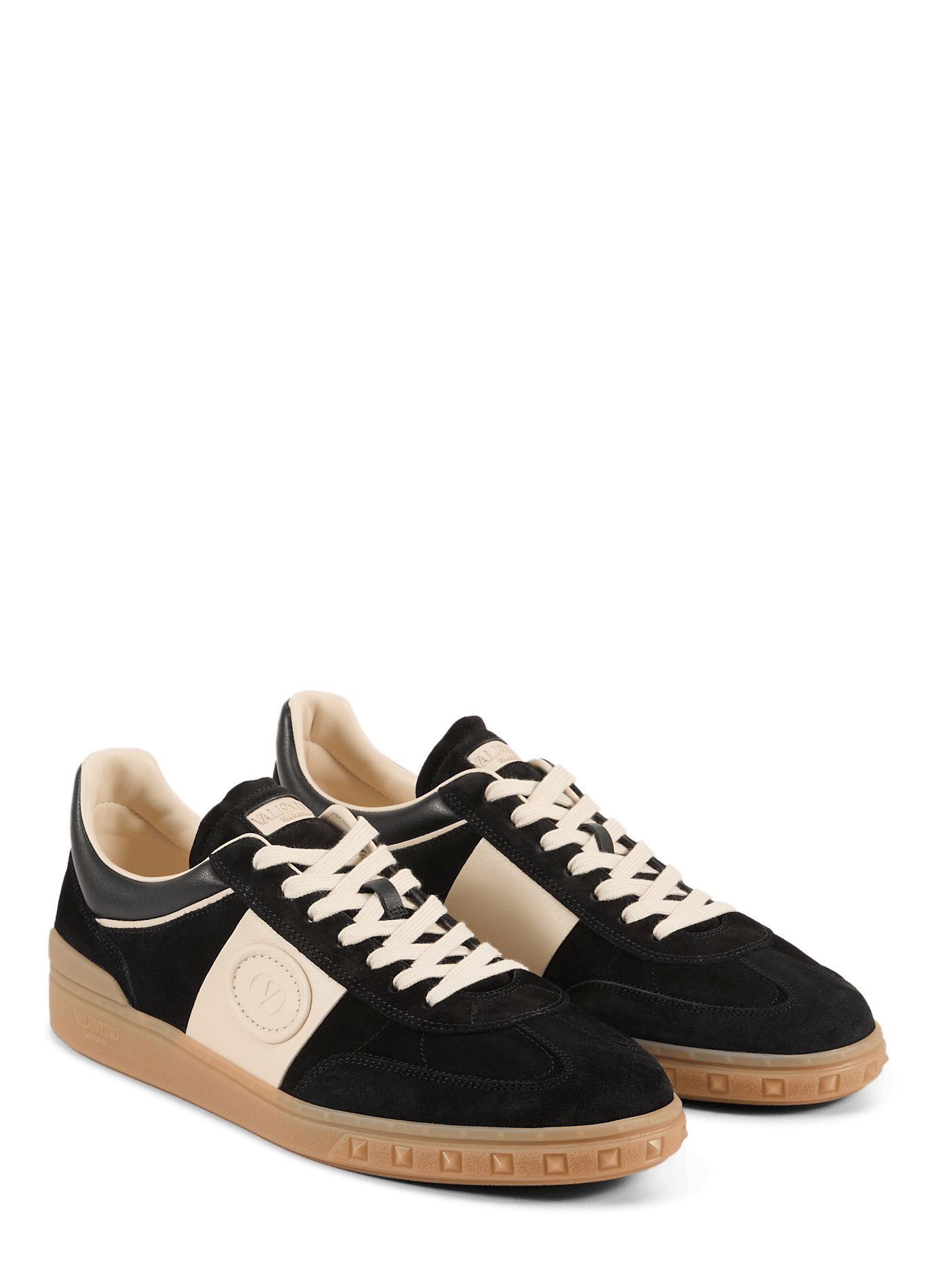 Low-top leather sneakers VALENTINO Black