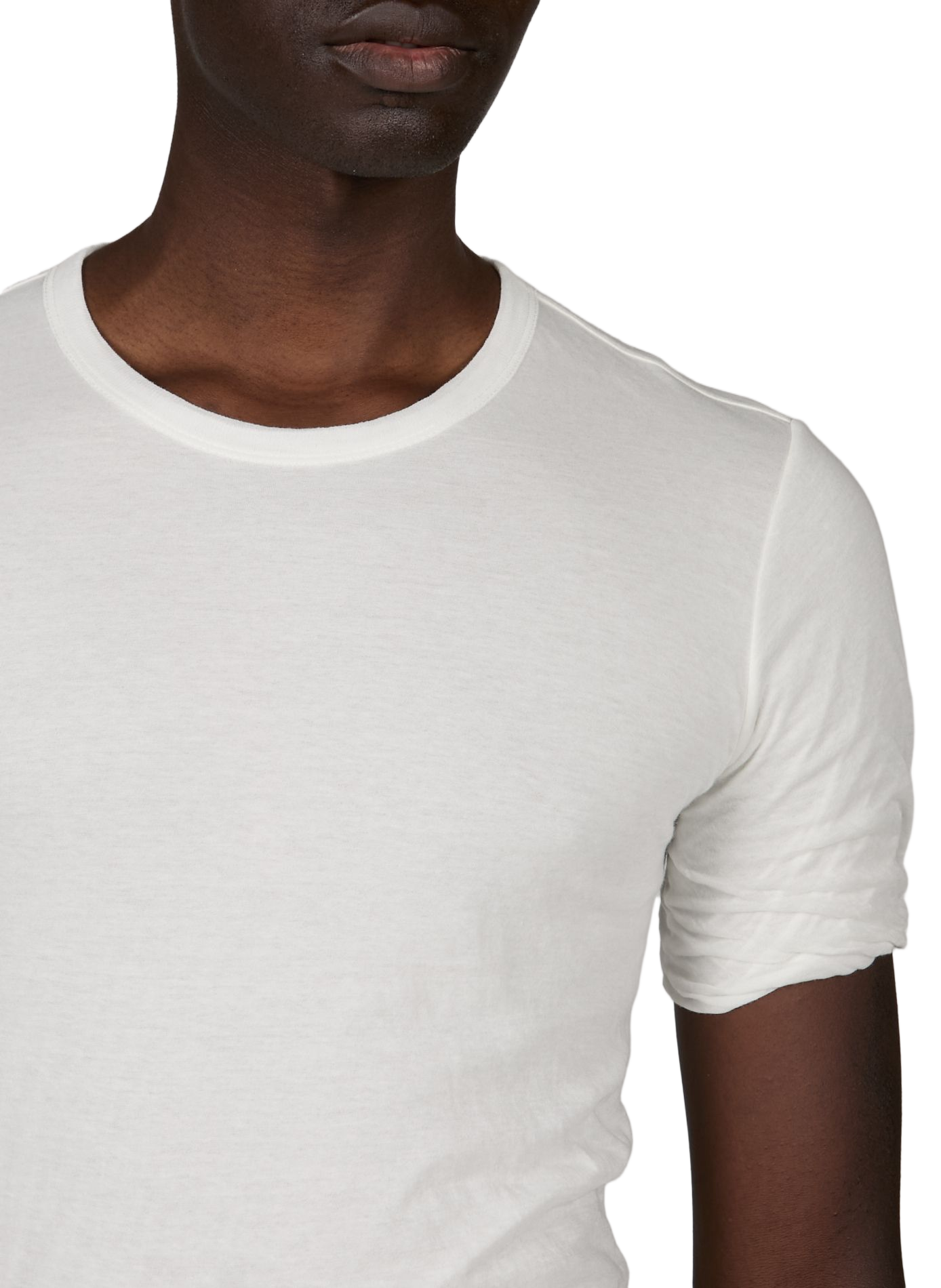 T-shirt droit en coton | Blanc RICK OWENS Homme