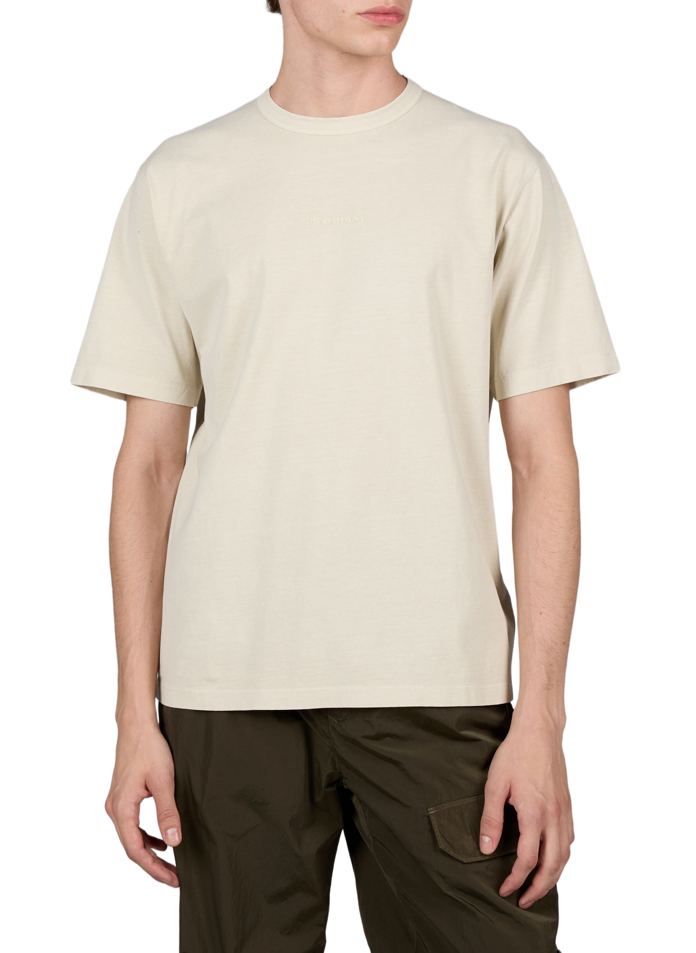 Logo cotton T-shirt | Beige CP COMPANY Men