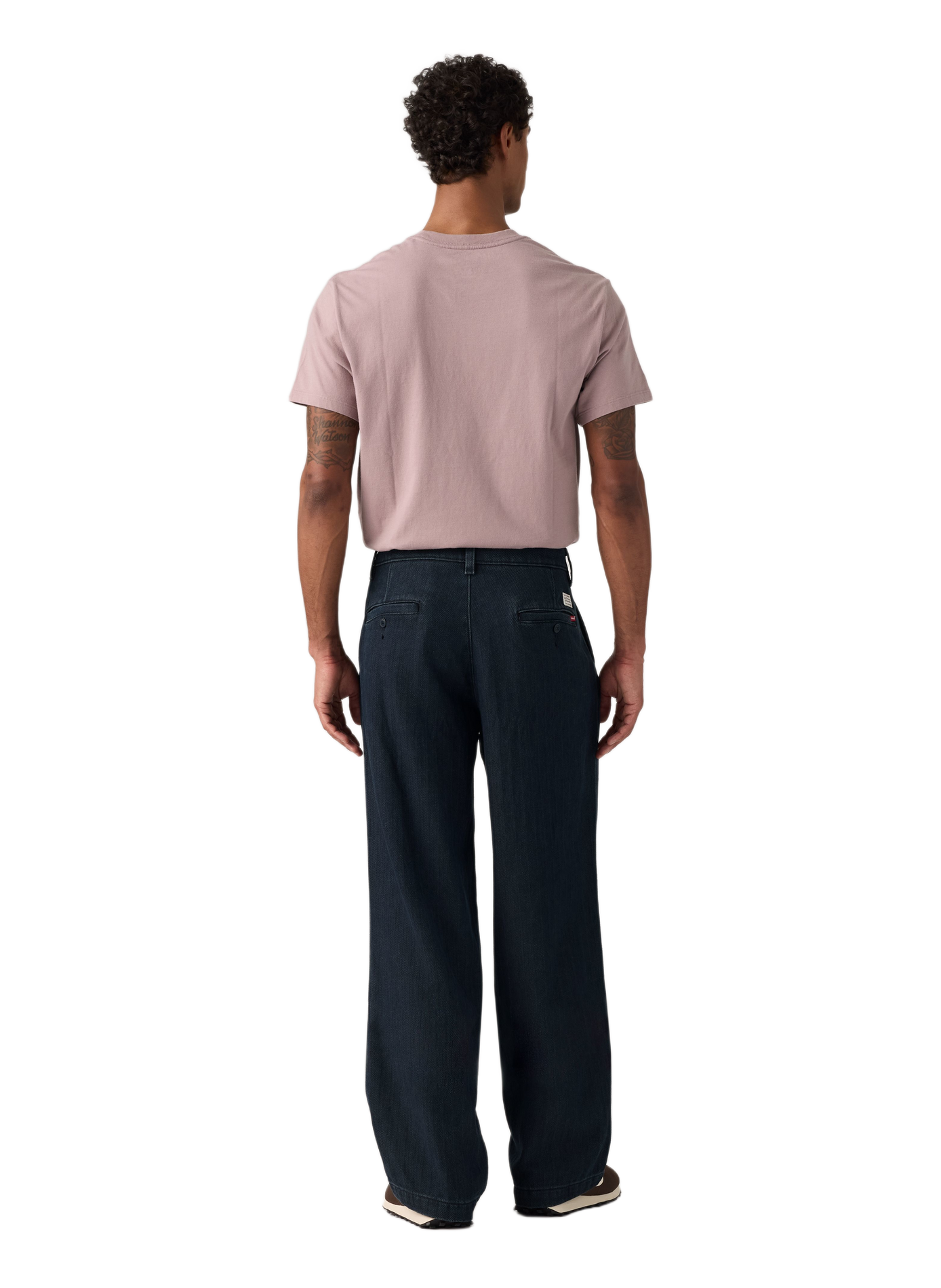 Wide high-waisted cotton trousers LEVI'S Blue