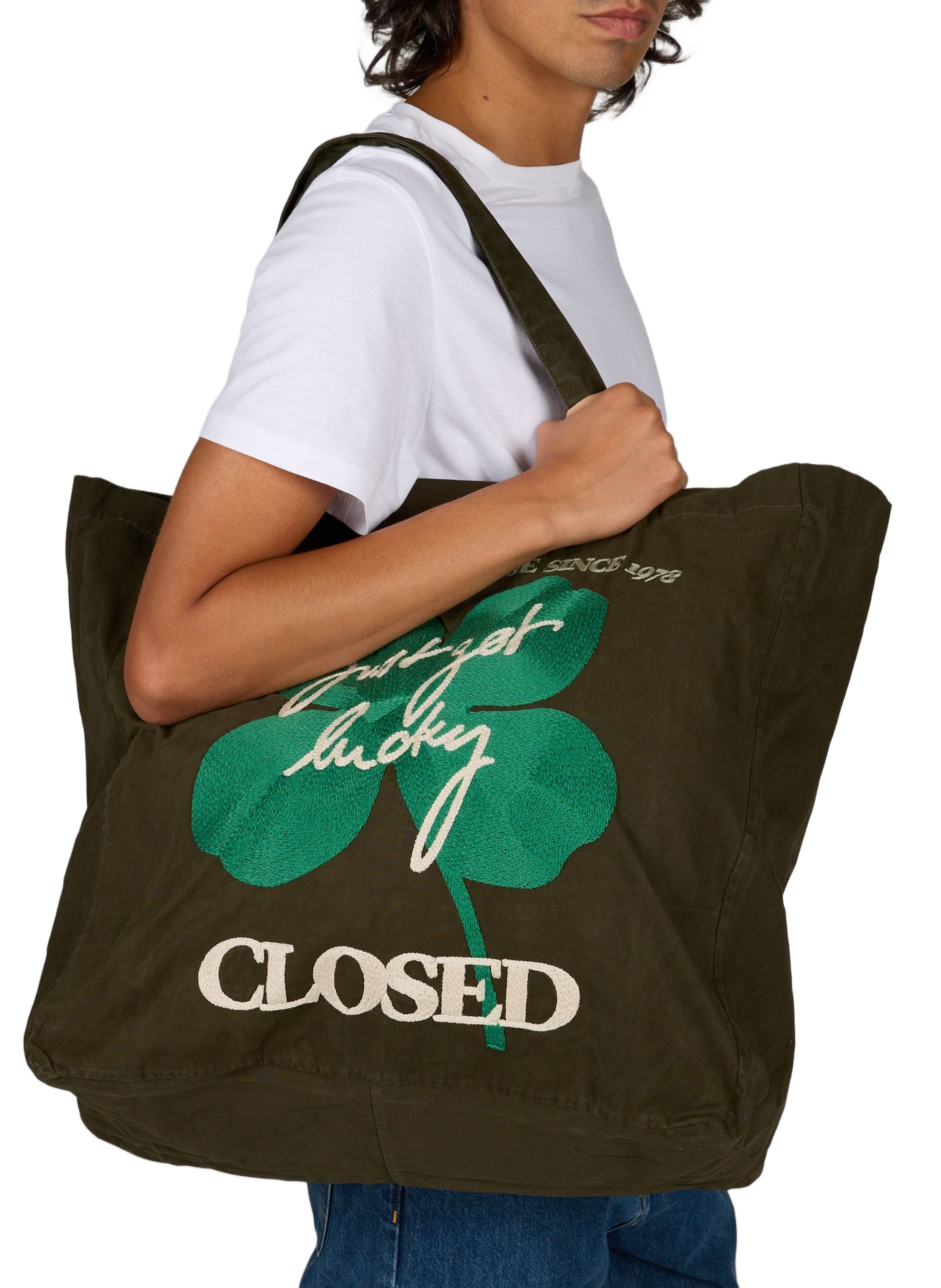 Baumwoll-Tragetasche CLOSED Khaki