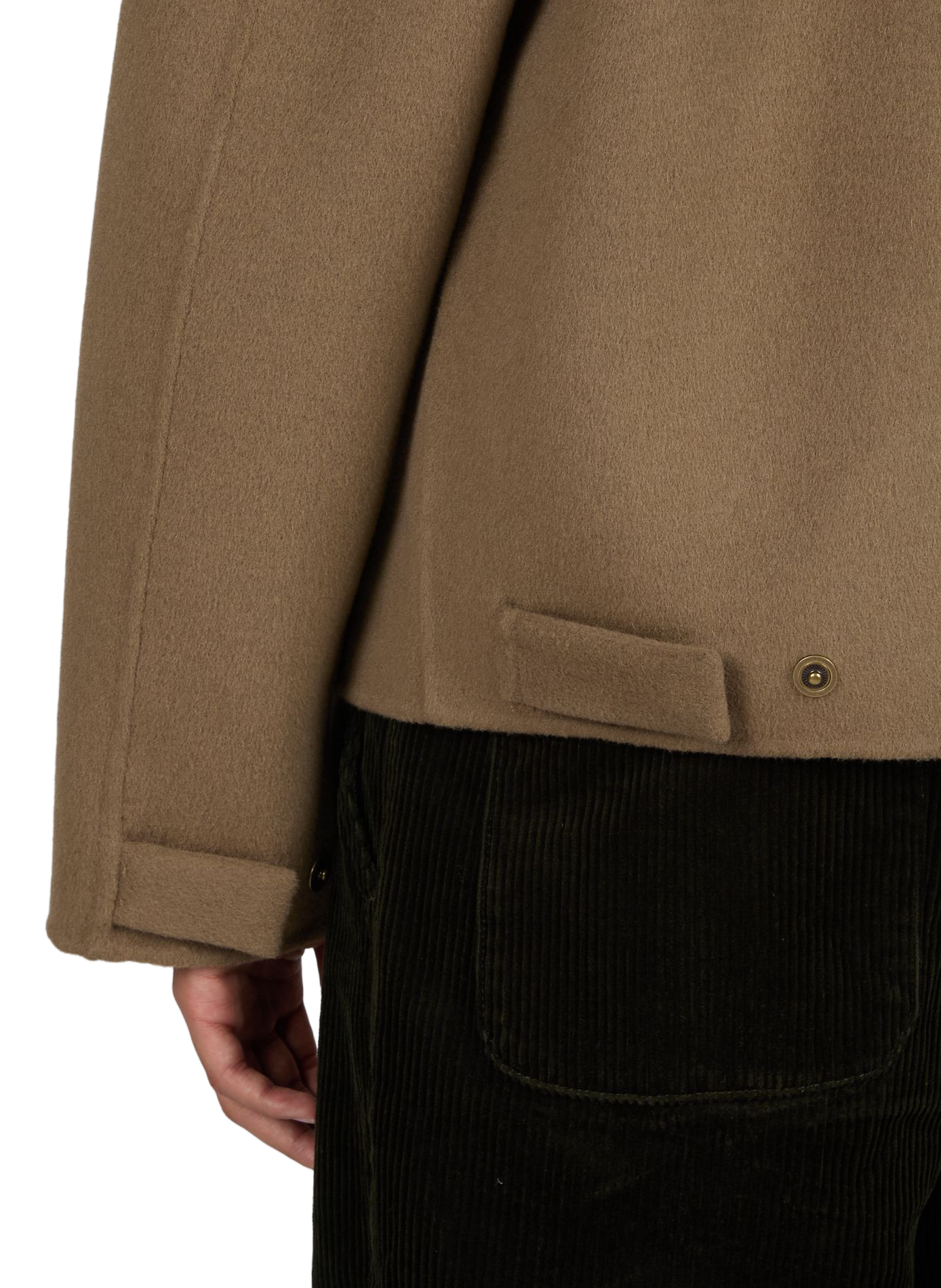Straight wool blend jacket BELLEROSE Beige